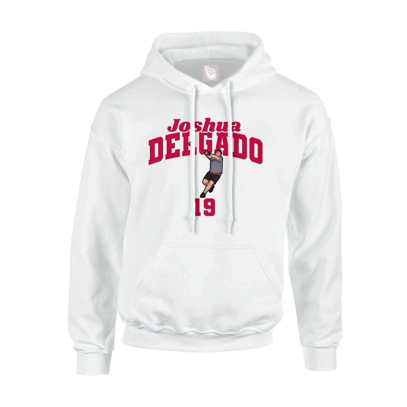 Youth Hoodie — Signature Arch in White