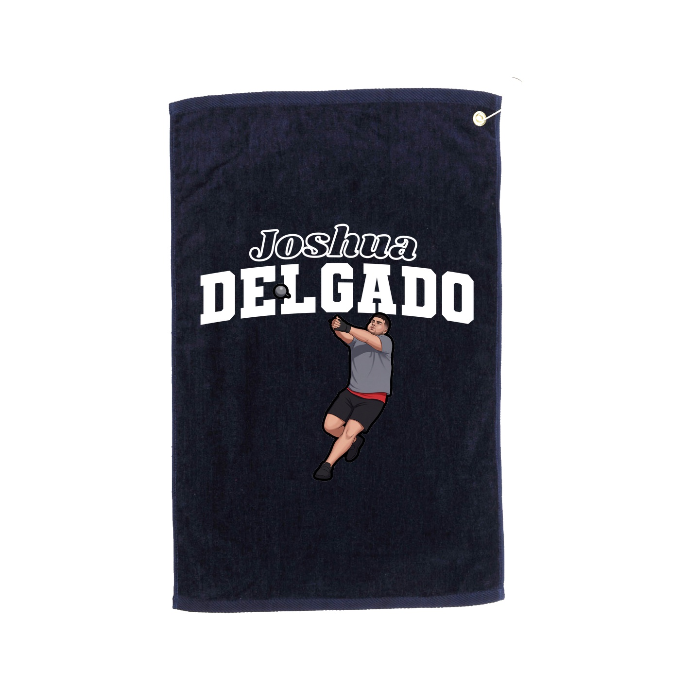 Golf Towel — Name Arch in Navy