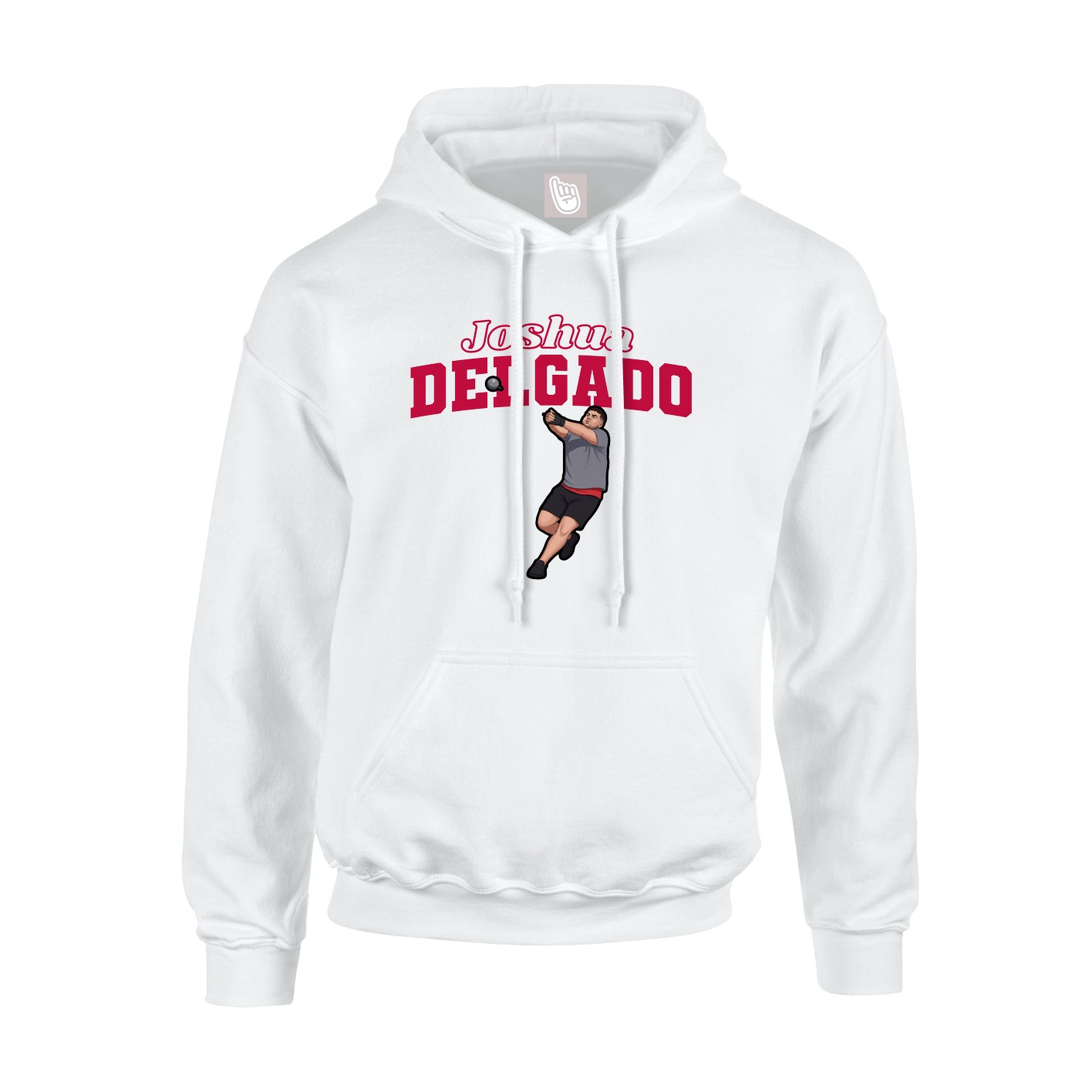 Hoodie — Name Arch in White