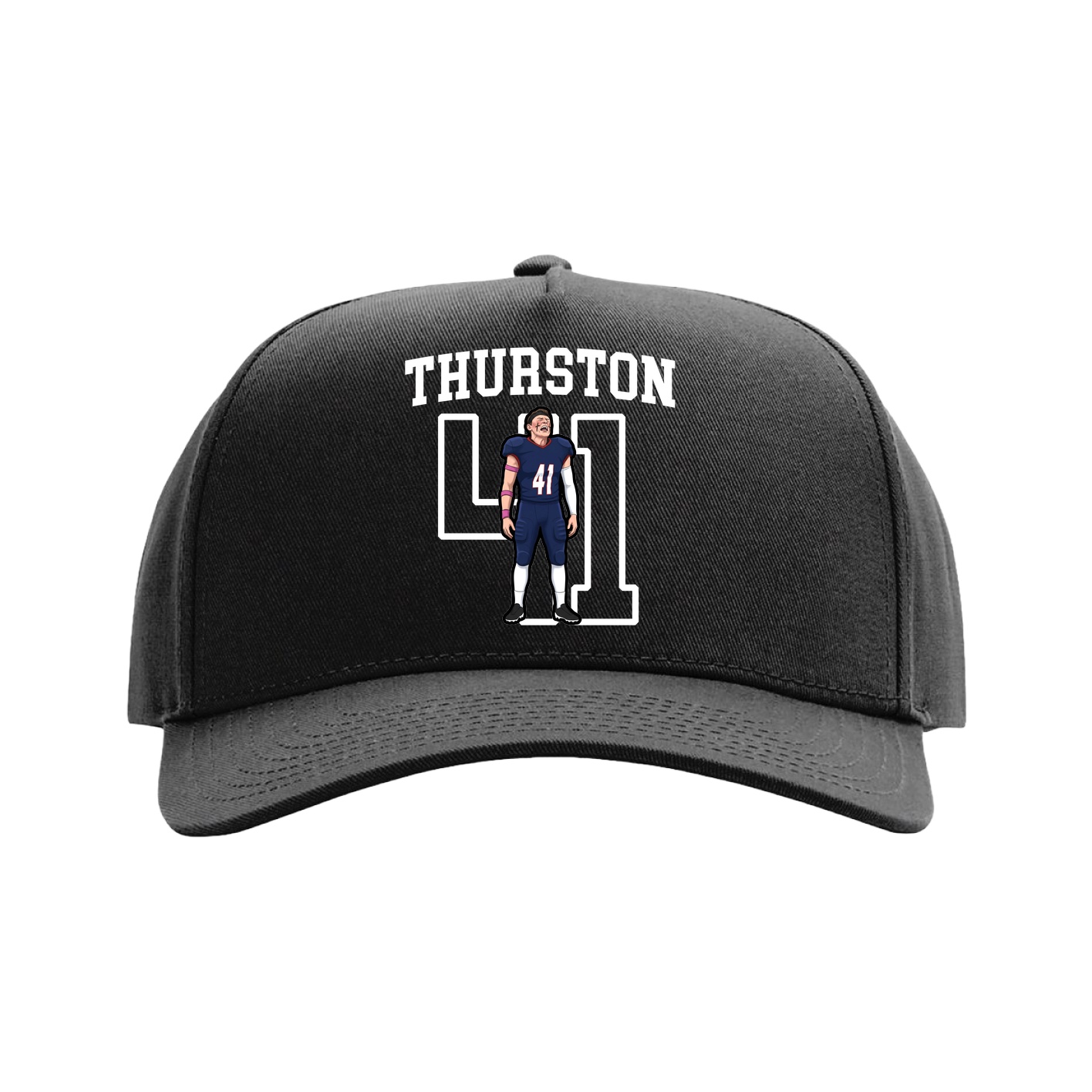 Full Fabric Five-Panel Champ Cap — Shirsey in Black