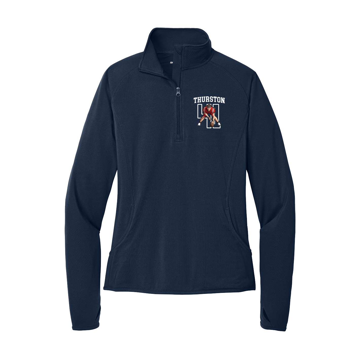 Women's Q-Zip Pullover — Shirsey in Navy