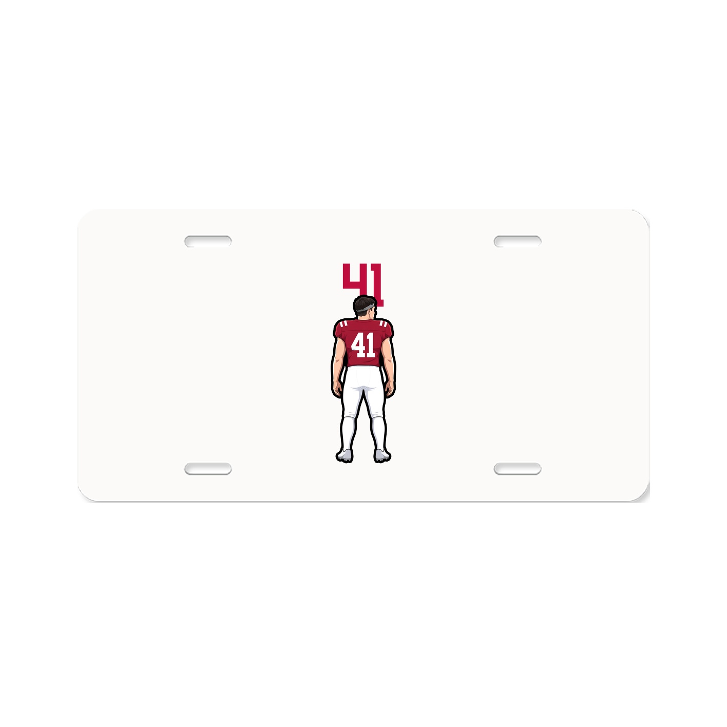 License Plate — Number Top in Classic