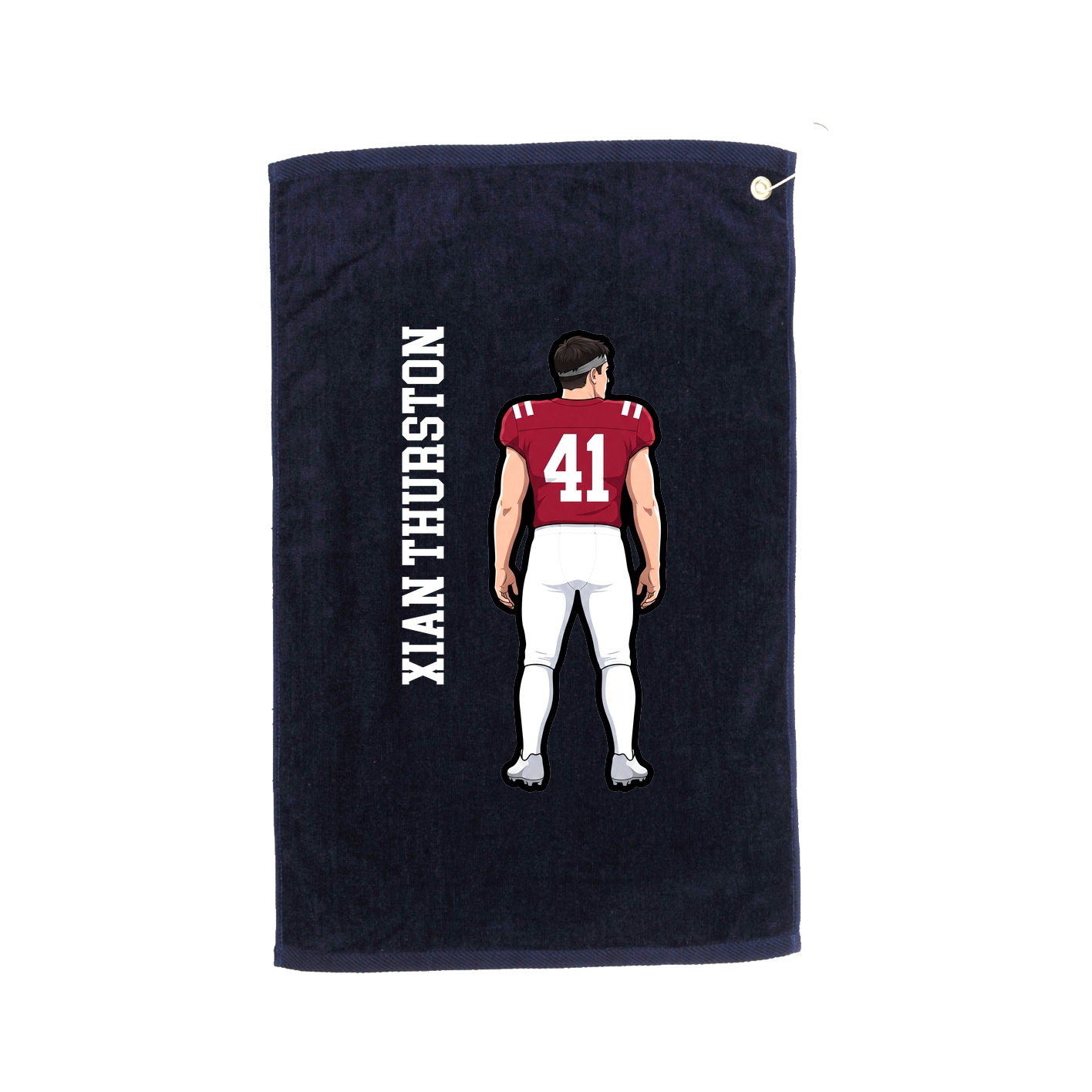 Golf Towel — Name Vertical in Navy