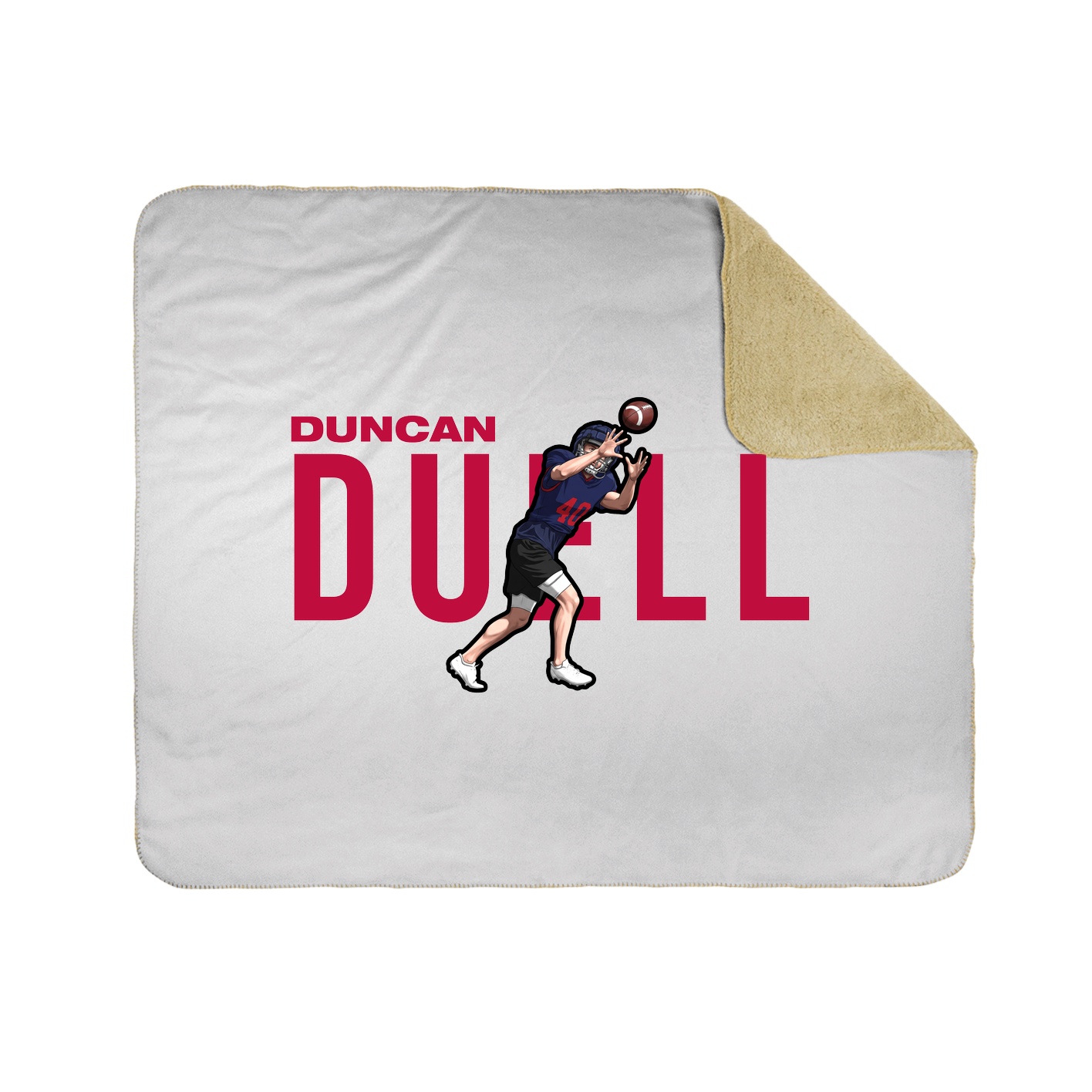 Throw Blanket — Player Name in White