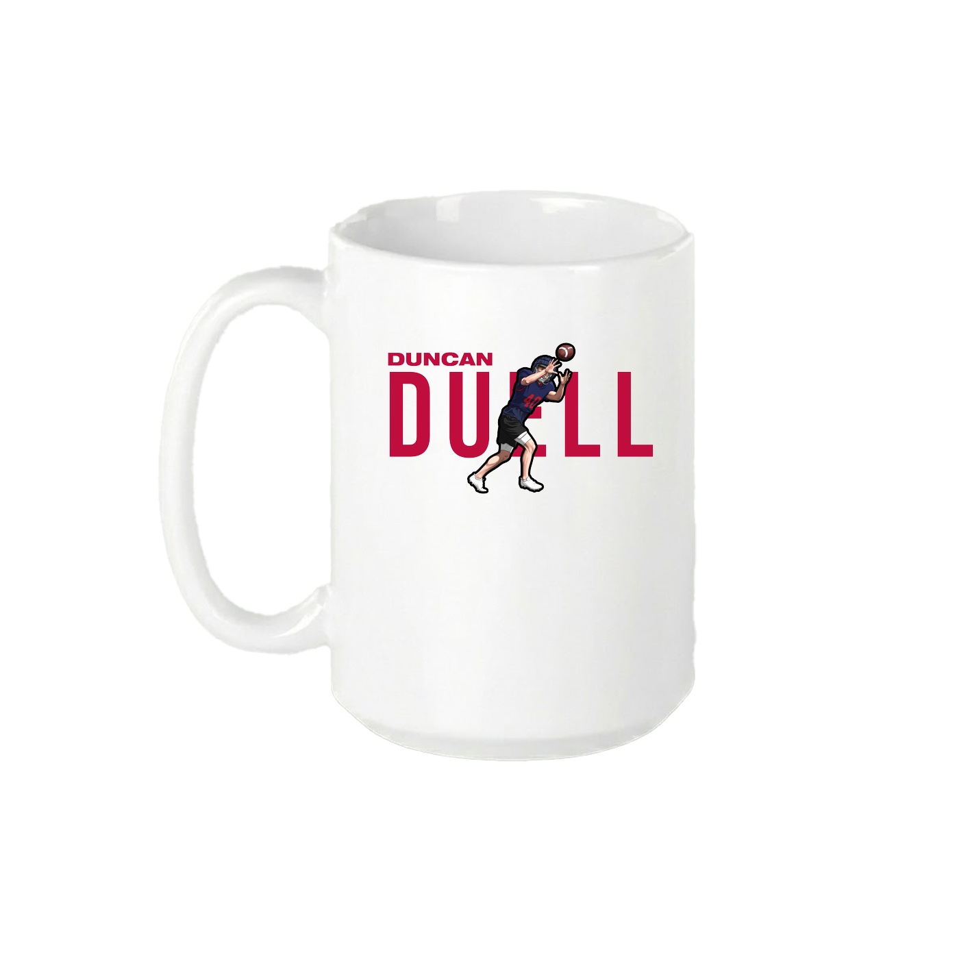 15oz Coffee Mug — Player Name in White