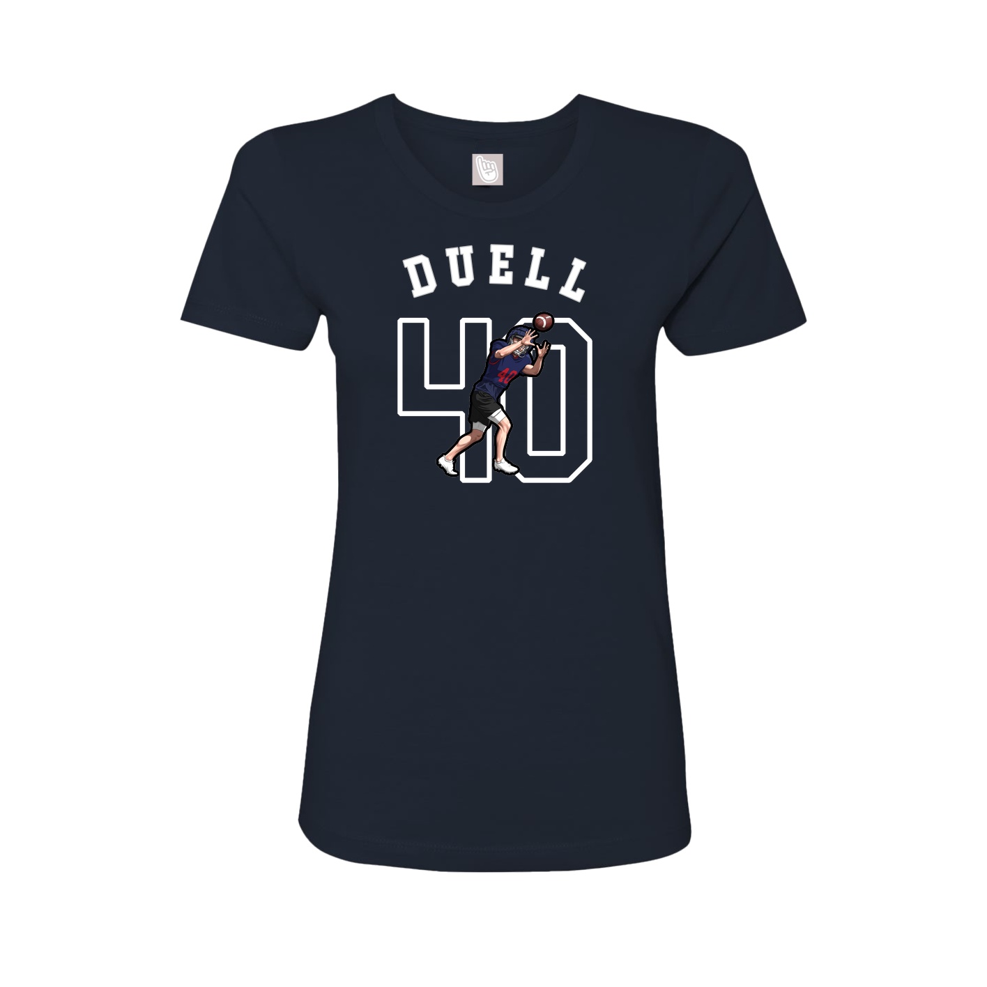 Fitted Women's Tee — Shirsey Arch in Navy