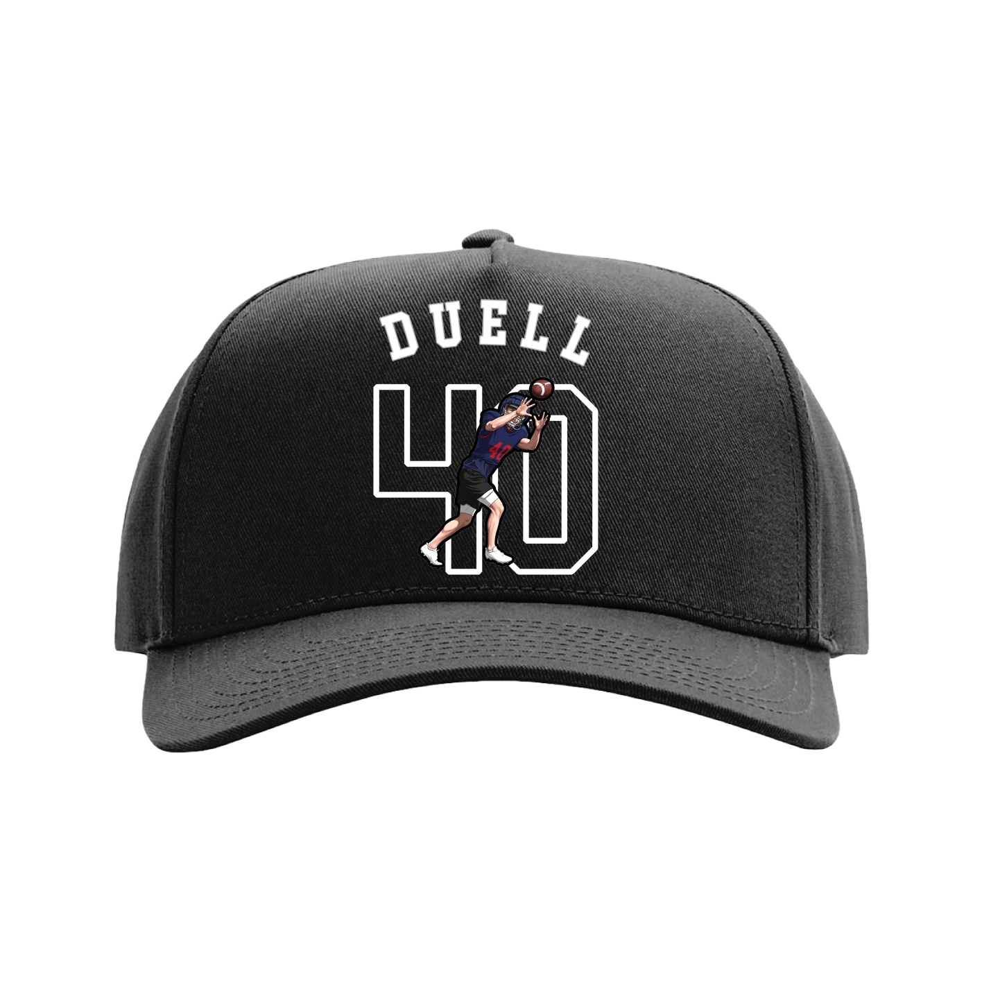 Full Fabric Five-Panel Champ Cap — Shirsey Arch in Black