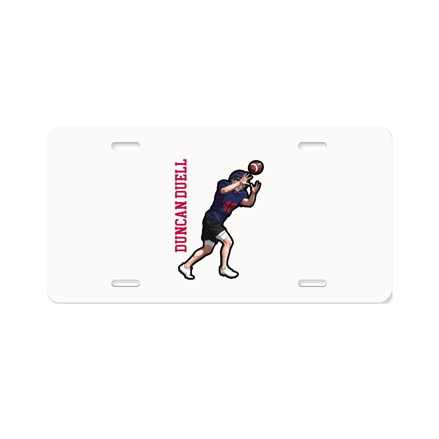 License Plate — Name Vertical in Classic