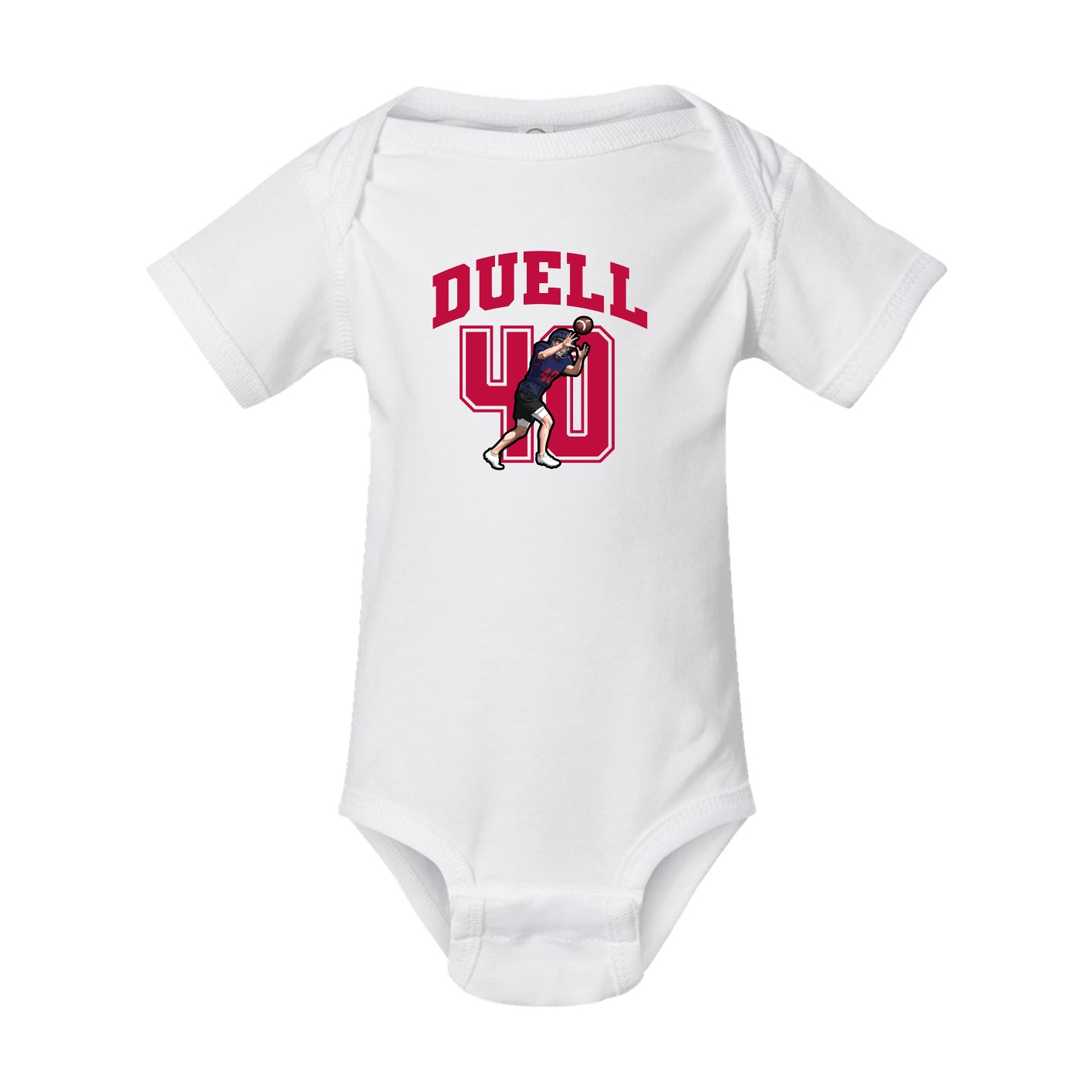 Baby Onesie — Number in White