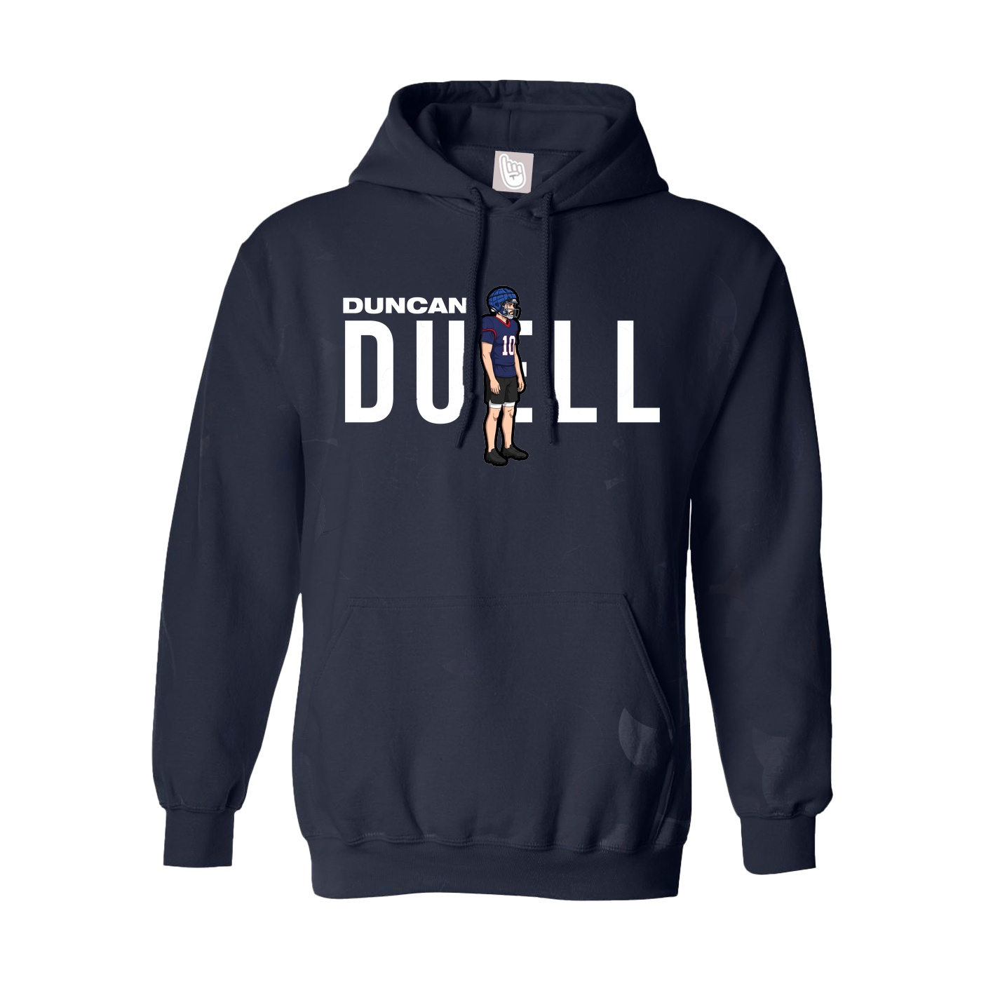 Youth Hoodie — Player Name in Navy