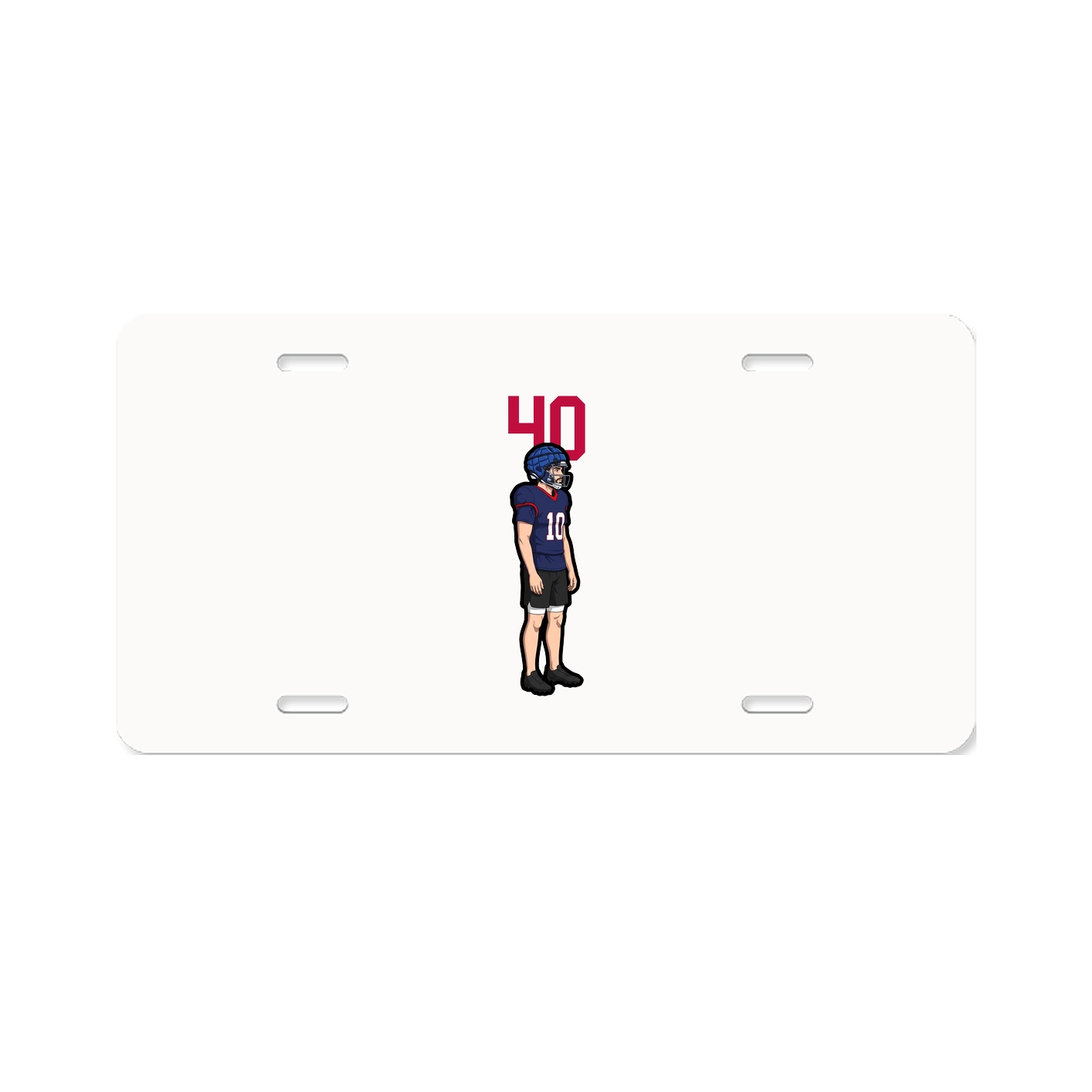 License Plate — Number Top in Classic