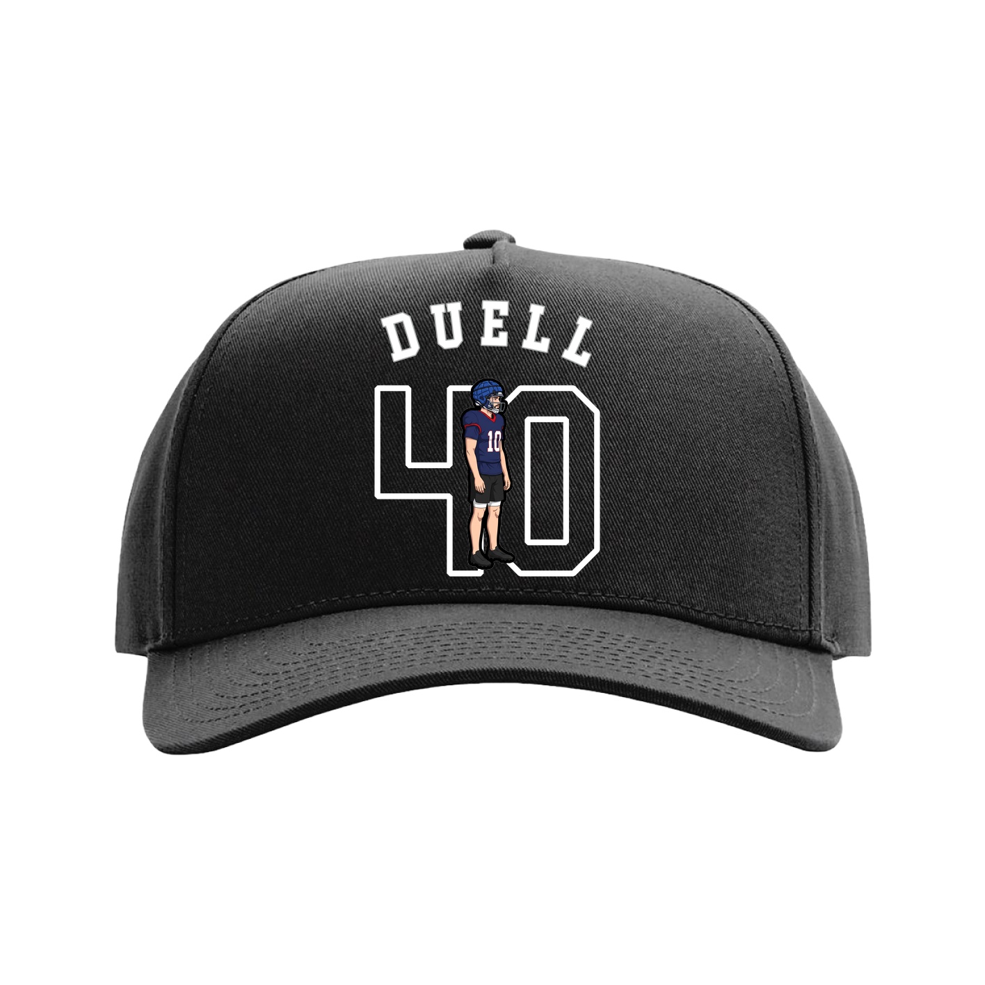 Full Fabric Five-Panel Champ Cap — Shirsey Arch in Black