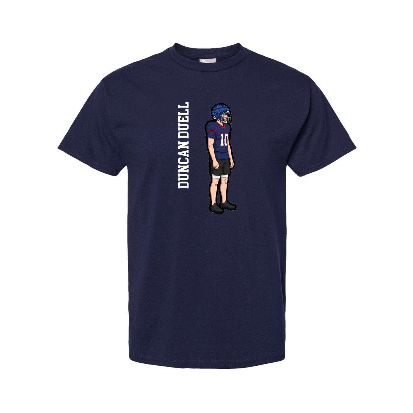 Tee — Name Vertical in Navy