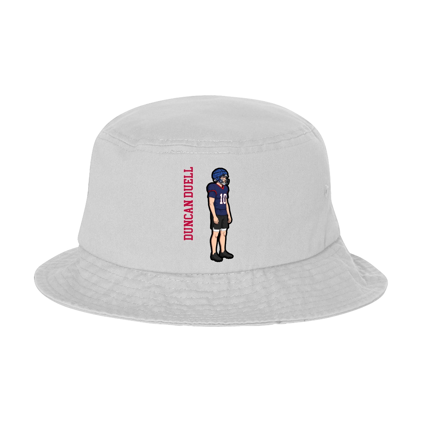 Bucket Cap — Name Vertical in White