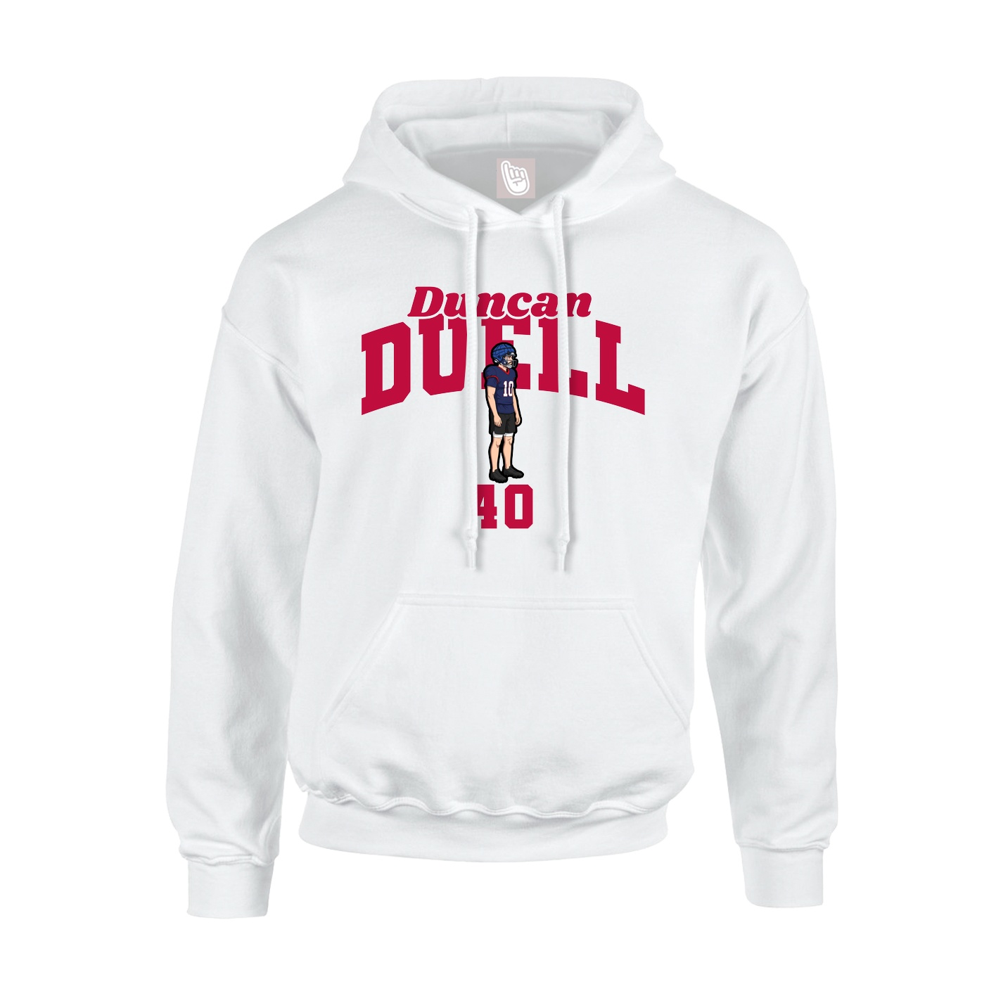Hoodie — Signature Arch in White