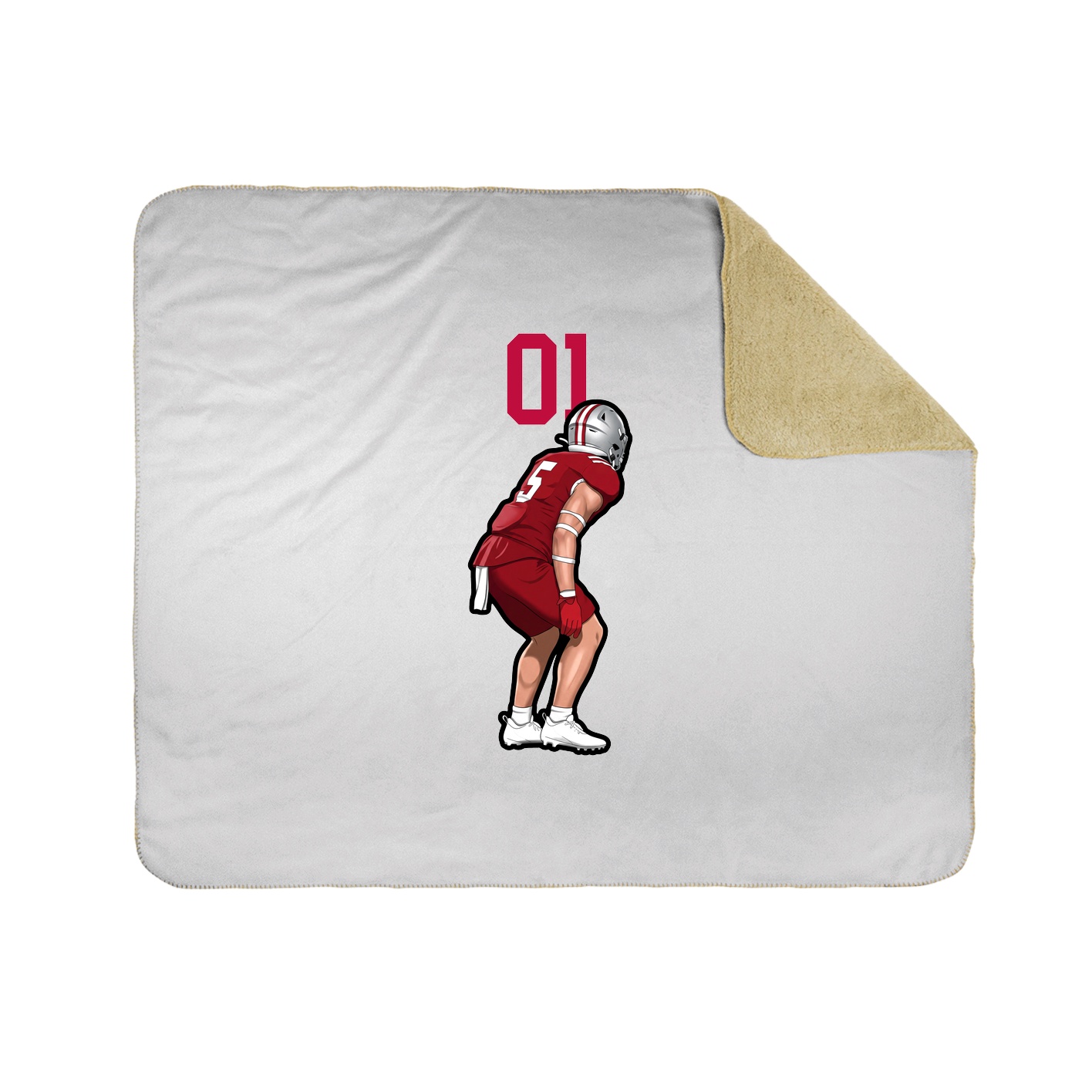 Throw Blanket — Number Top in White