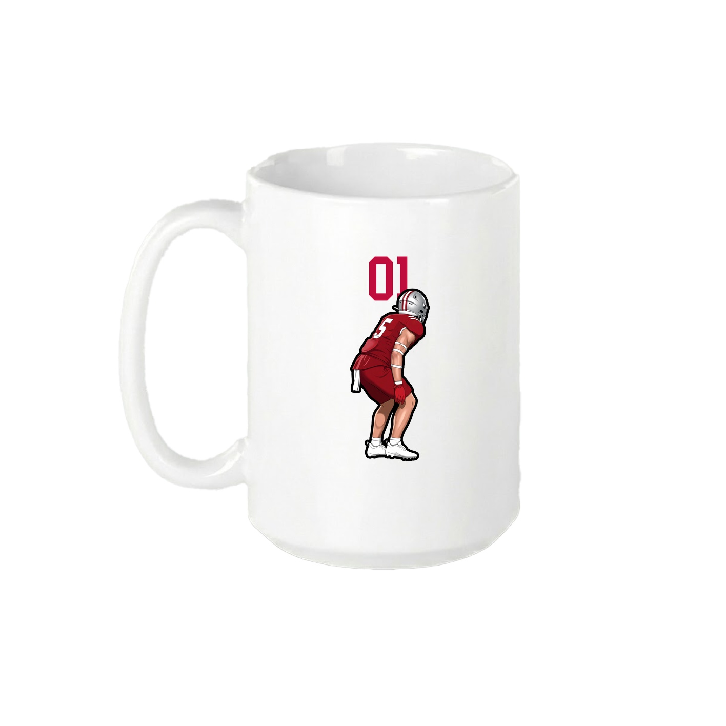 15oz Coffee Mug — Number Top in White