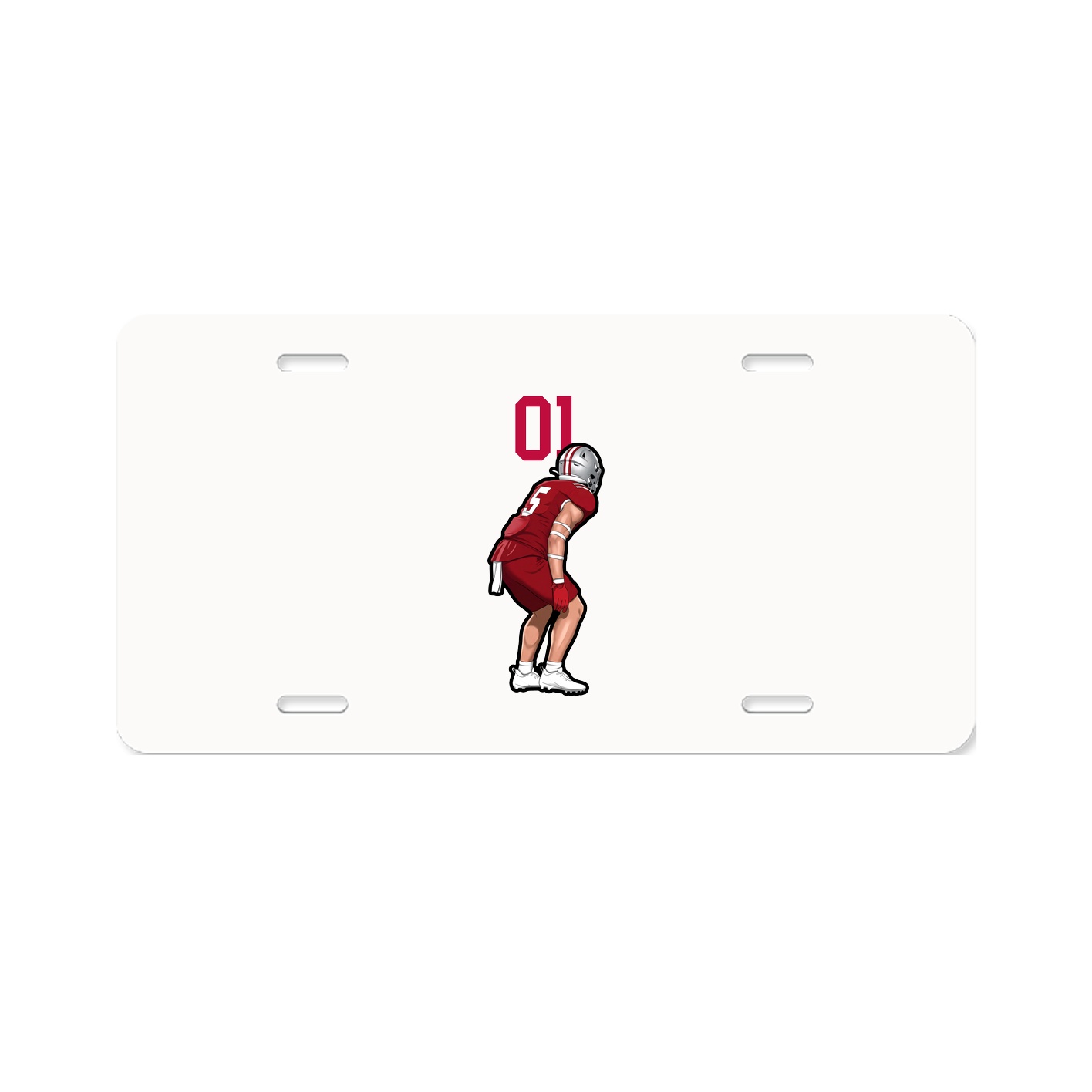 License Plate — Number Top in Classic