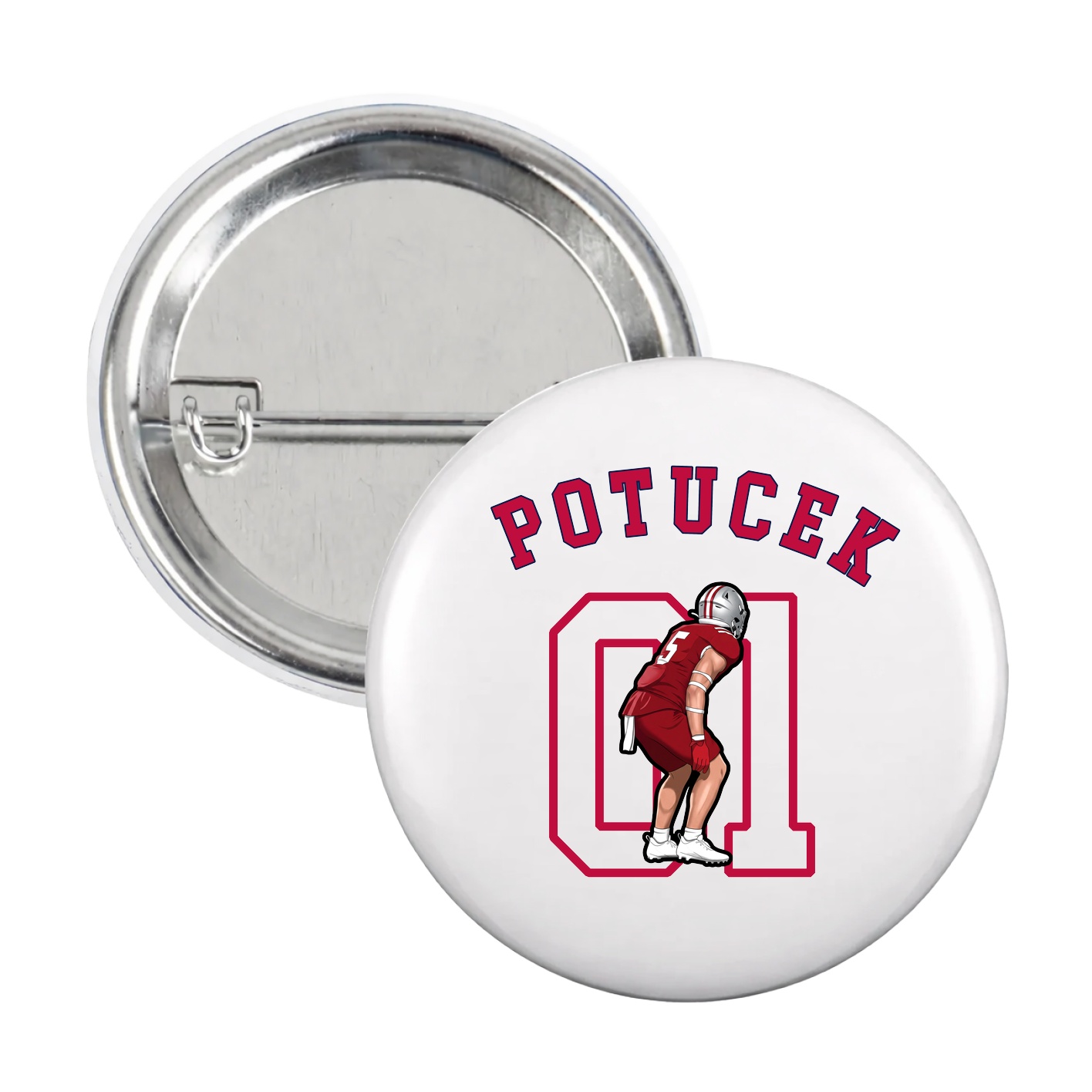 Game Day Button — Shirsey Arch in White