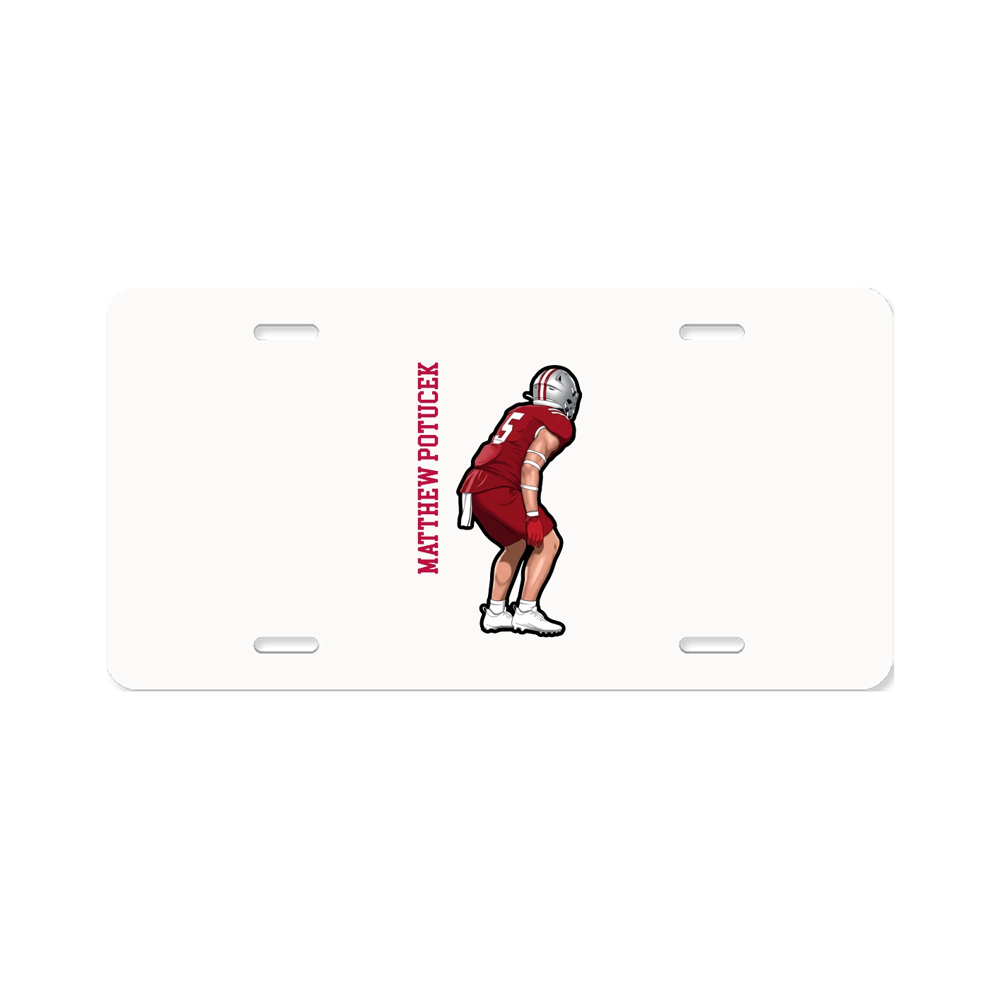 License Plate — Name Vertical in Classic