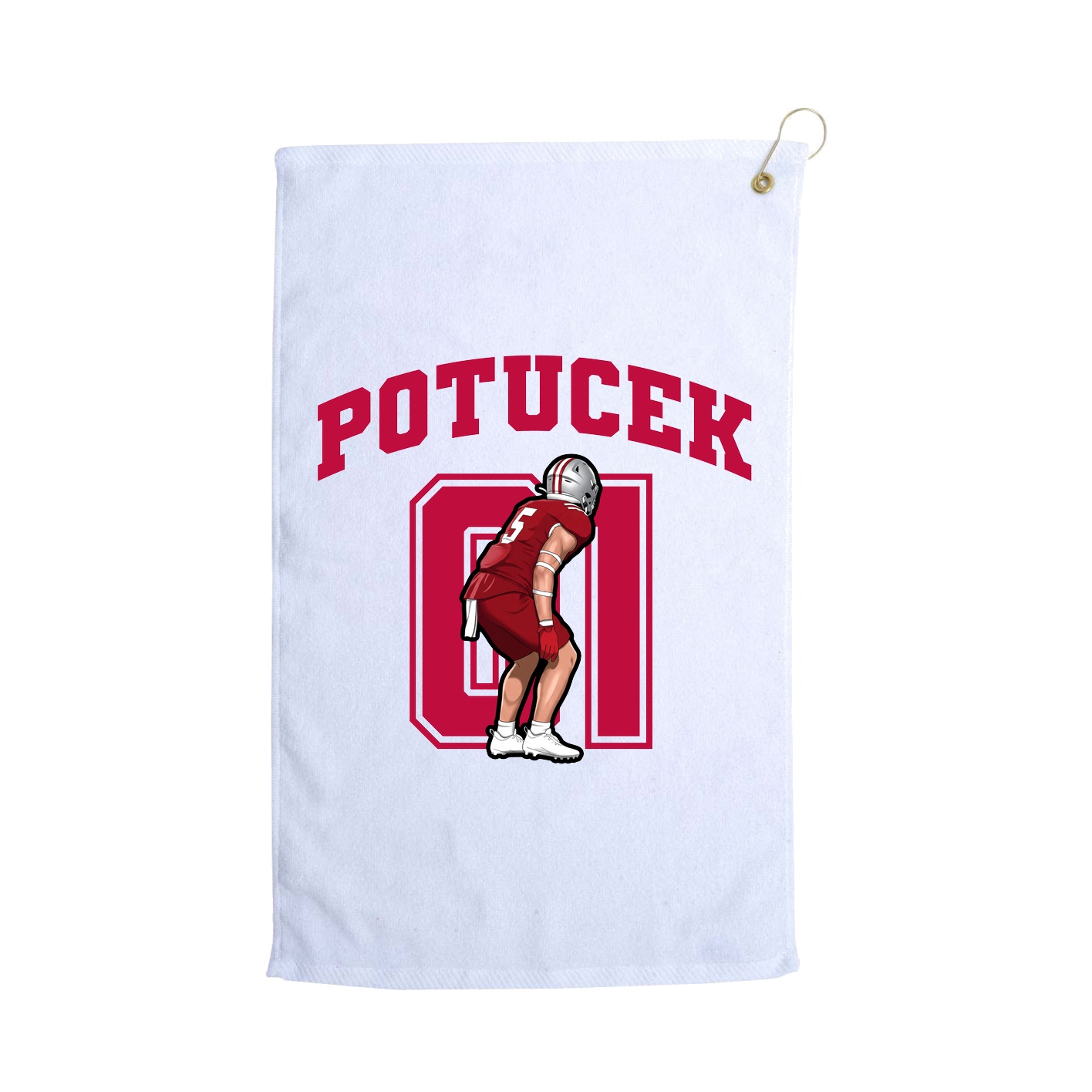 Golf Towel — Number in White