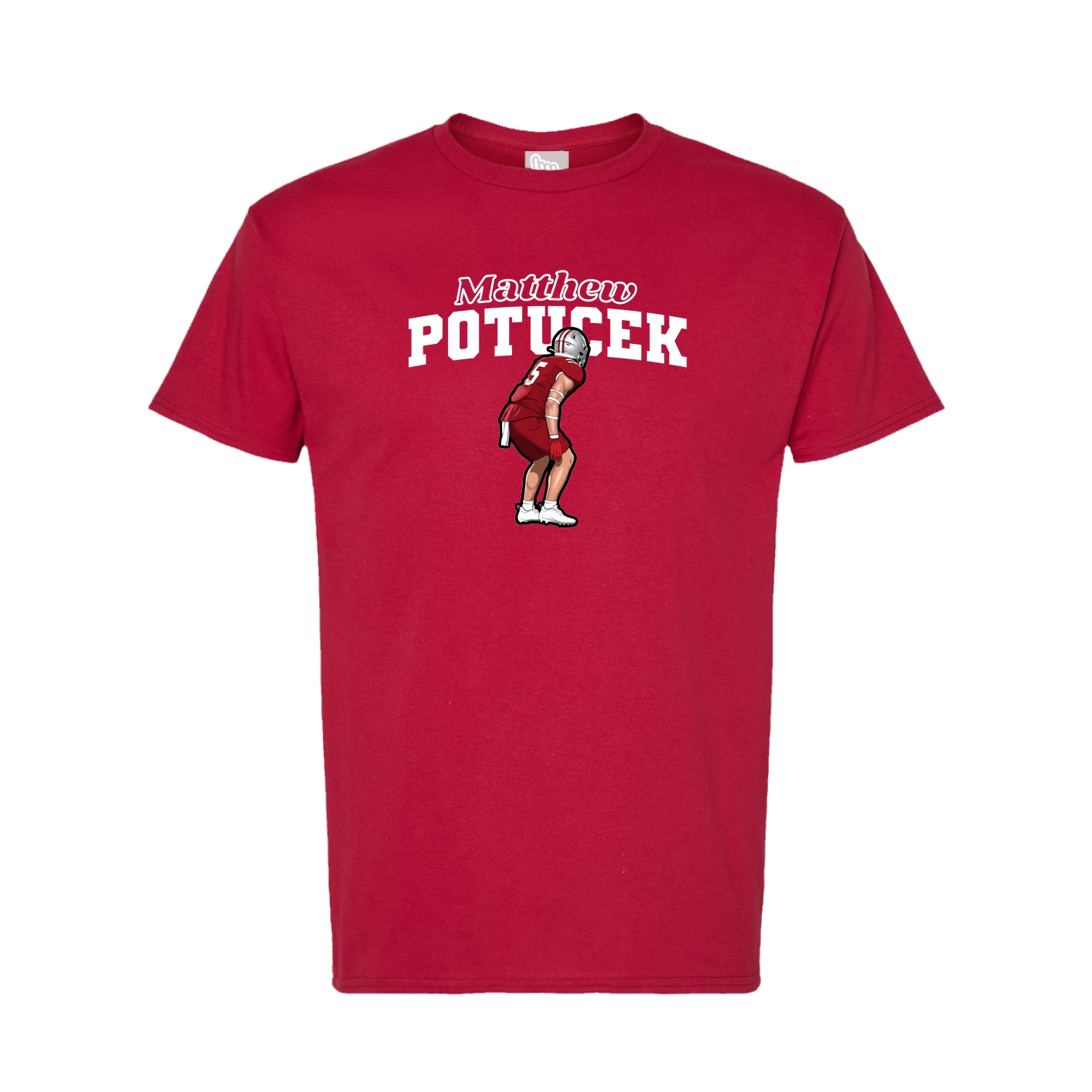 Tee — Name Arch in Crimson