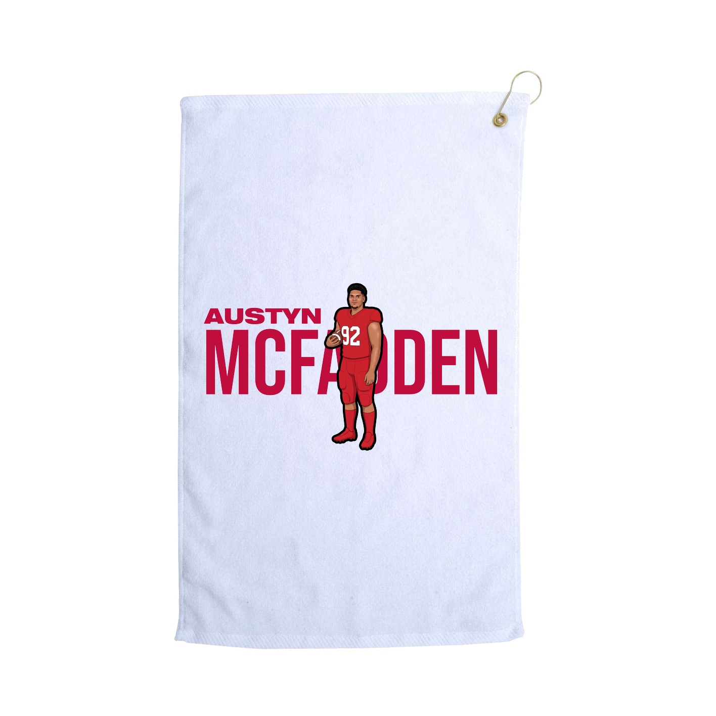 Golf Towel — Player Name in White