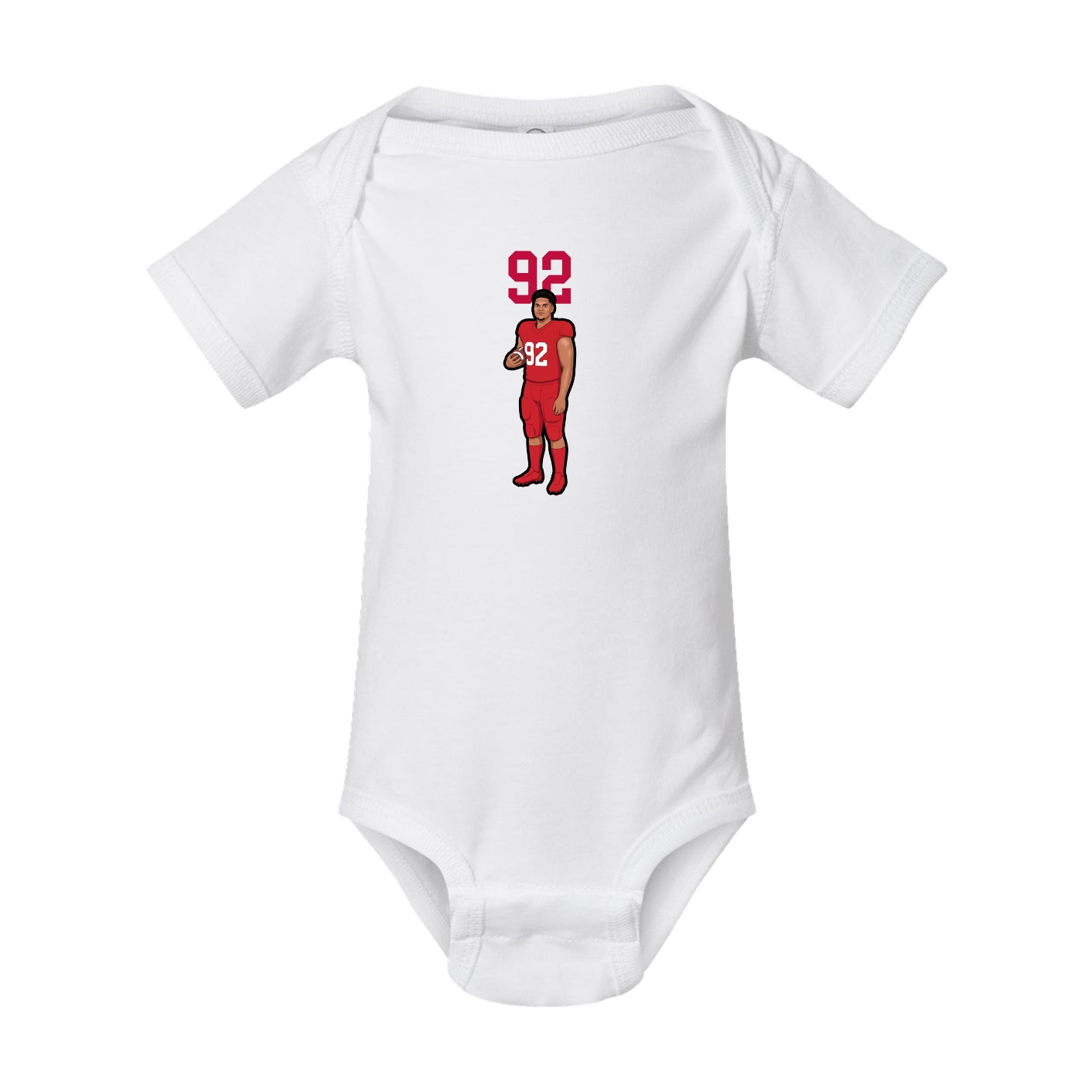 Baby Onesie — Number Top in White
