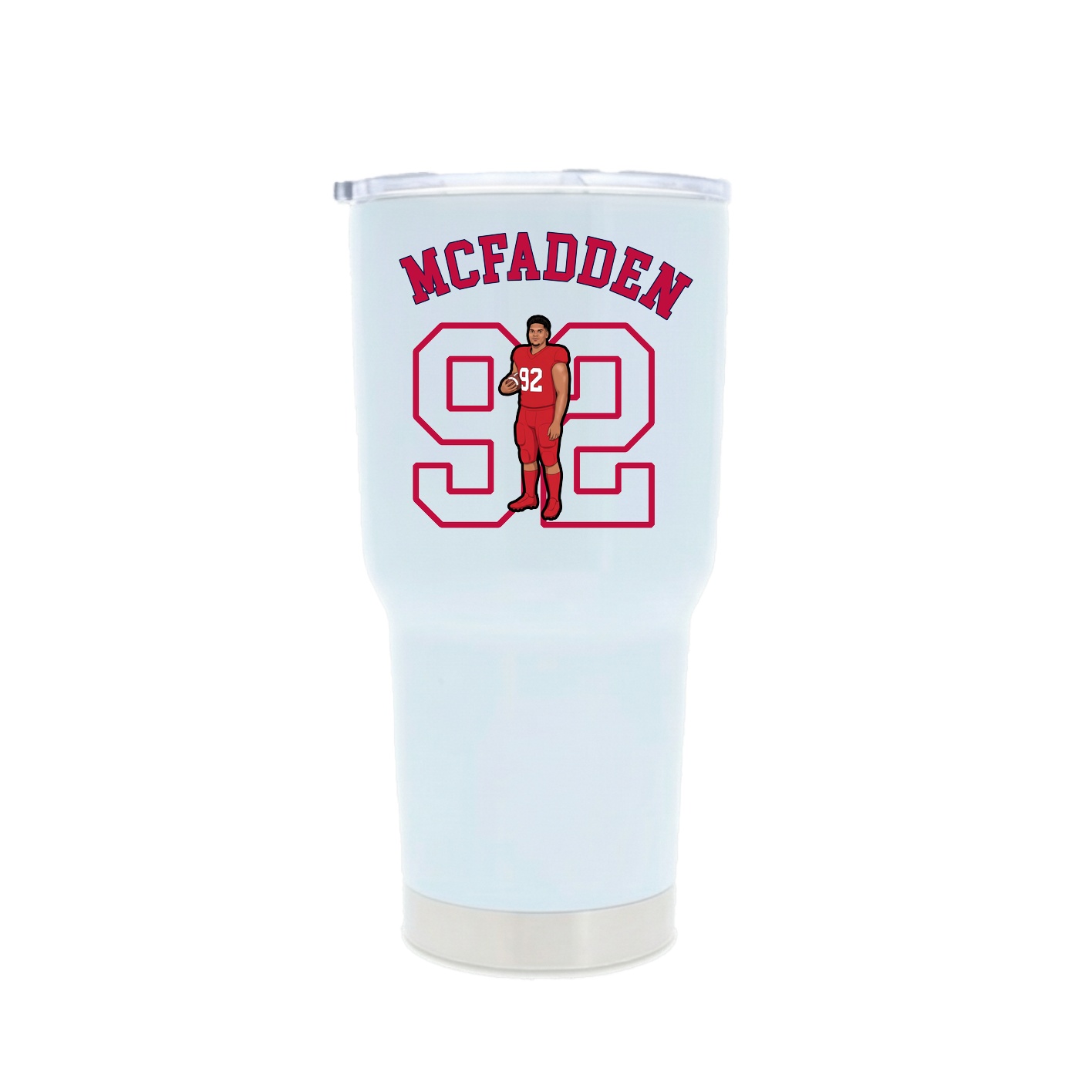 30oz Stainless Steel Tumbler — Shirsey Arch in White