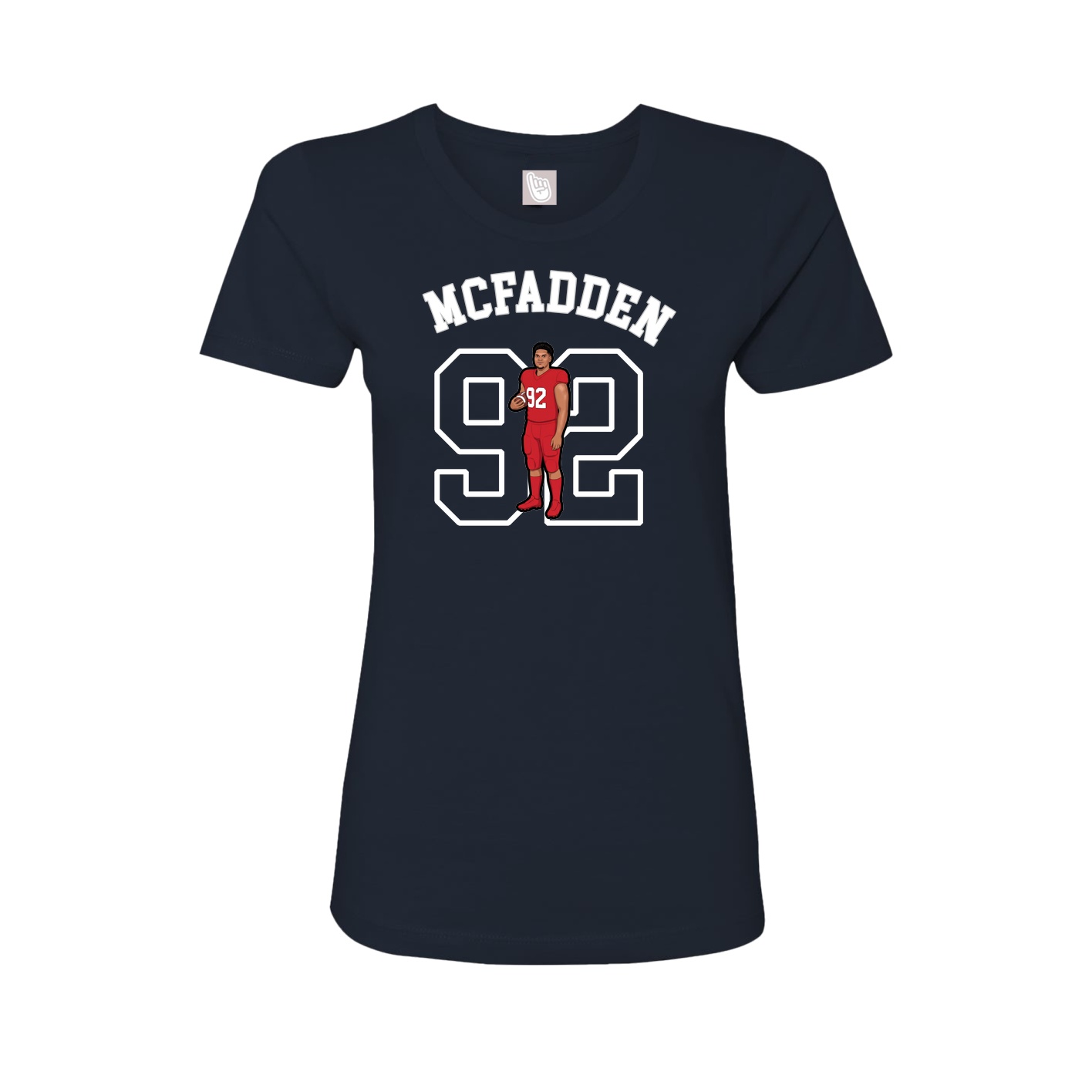 Fitted Women's Tee — Shirsey Arch in Navy