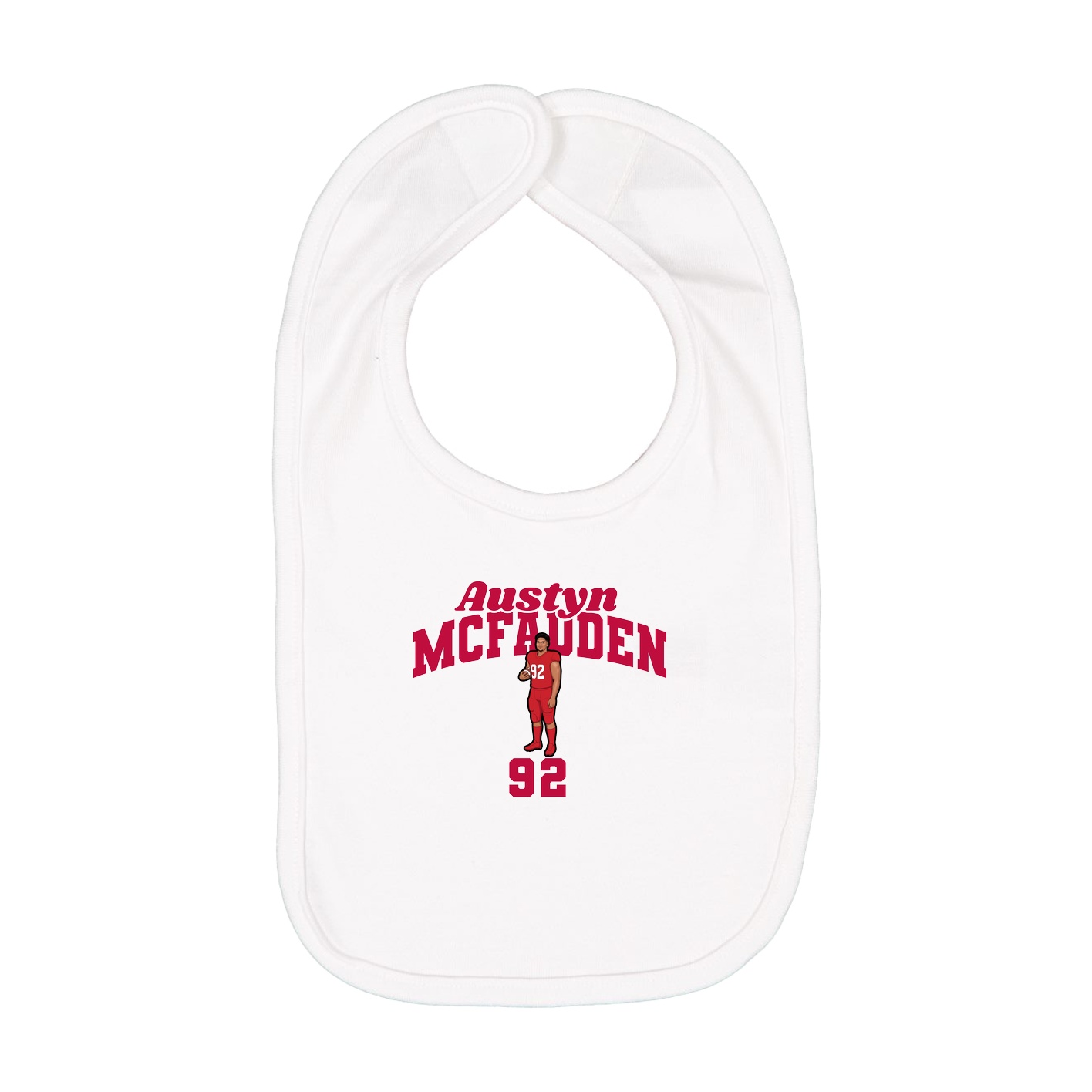 Infant Bib — Signature Arch in White