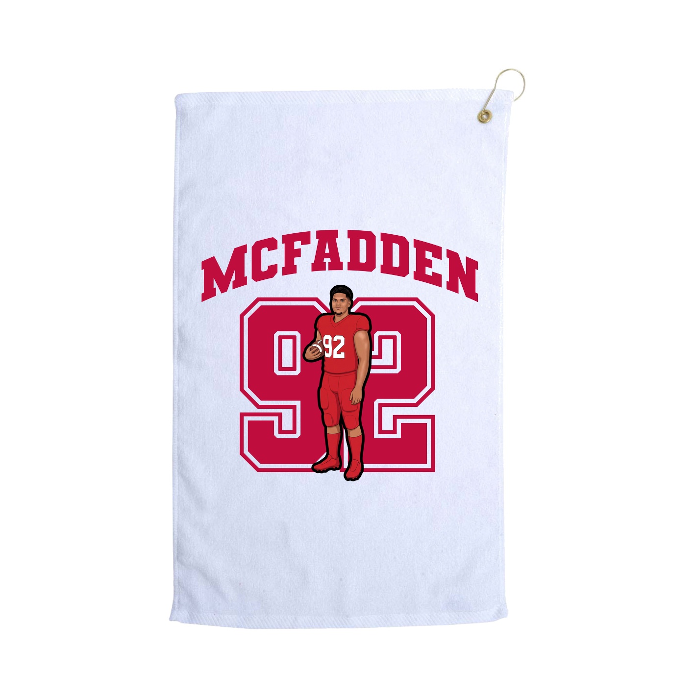 Golf Towel — Number in White
