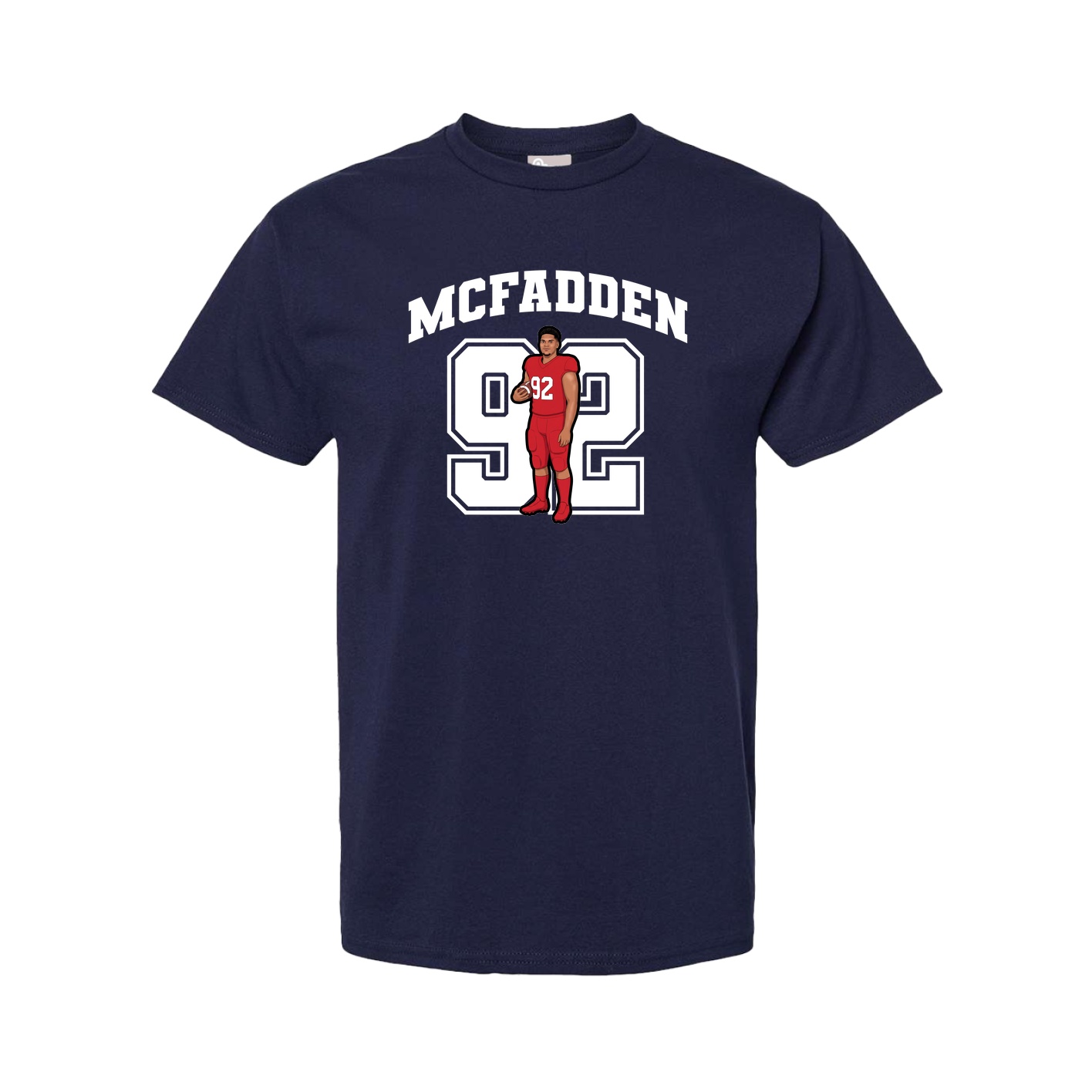 Youth Tee — Number in Navy