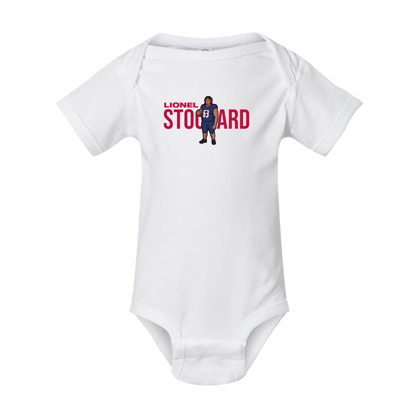 Baby Onesie — Player Name in White