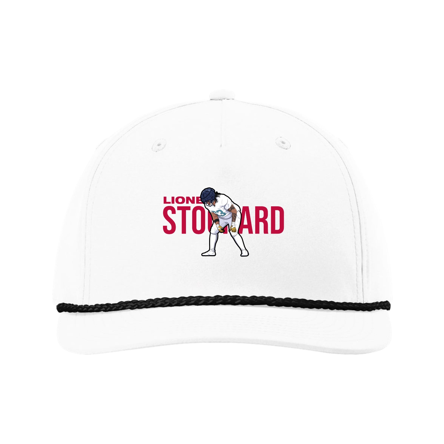 Five-Panel Classic Rope Cap — Player Name in White