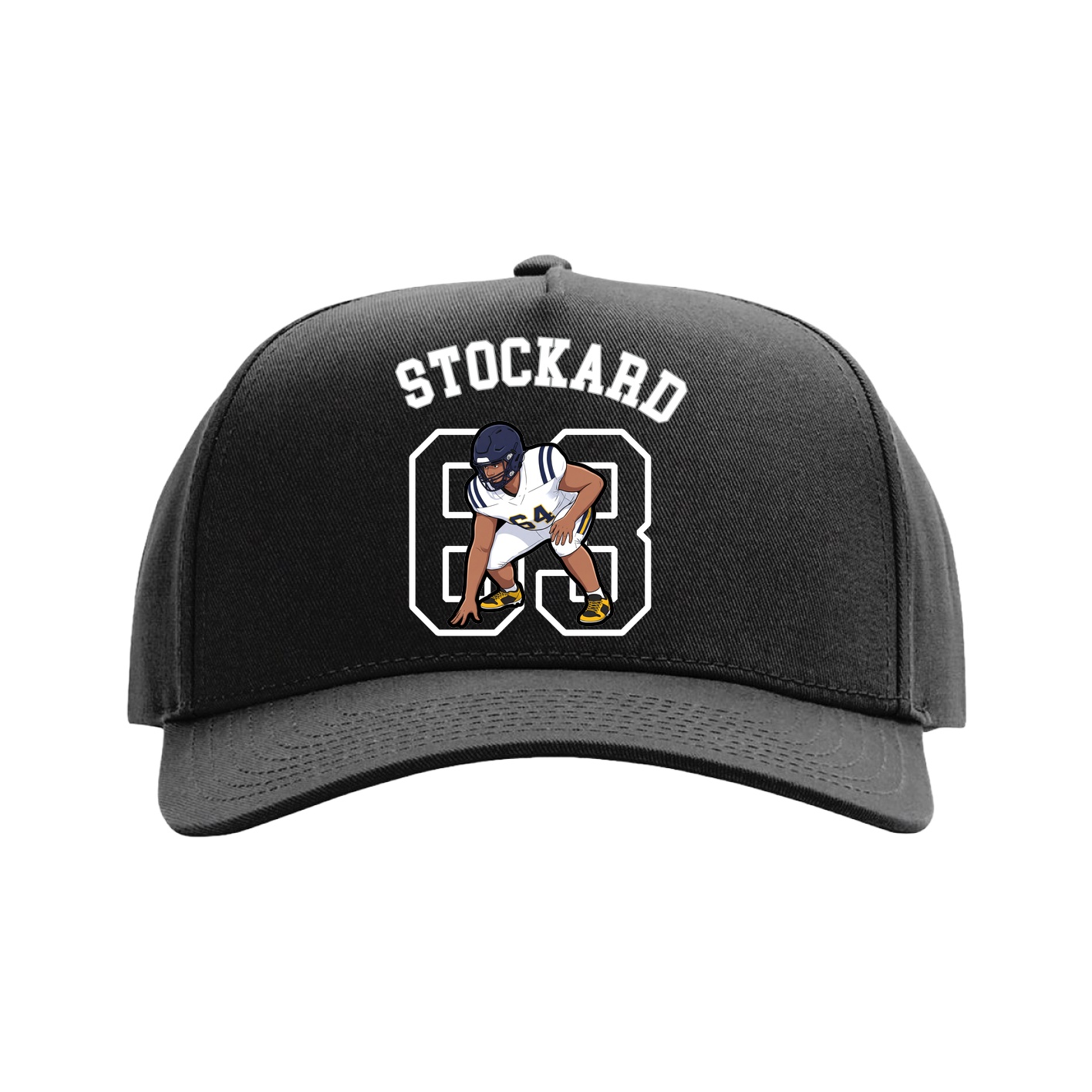 Full Fabric Five-Panel Champ Cap — Shirsey Arch in Black
