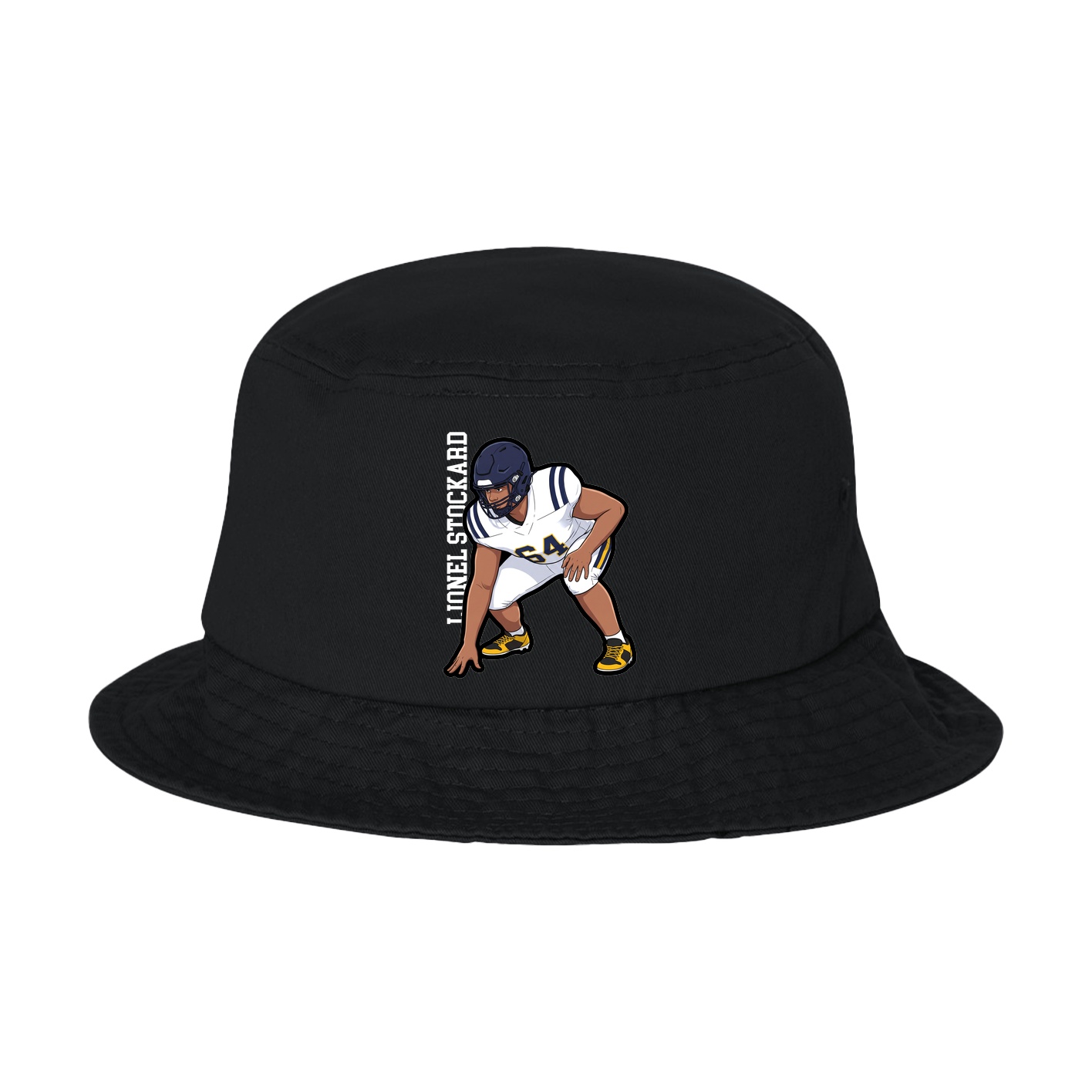 Bucket Cap — Name Vertical in Black