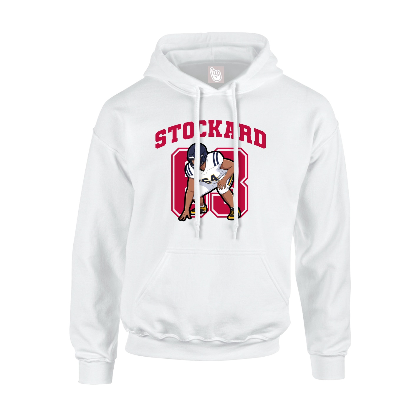 Hoodie — Number in White