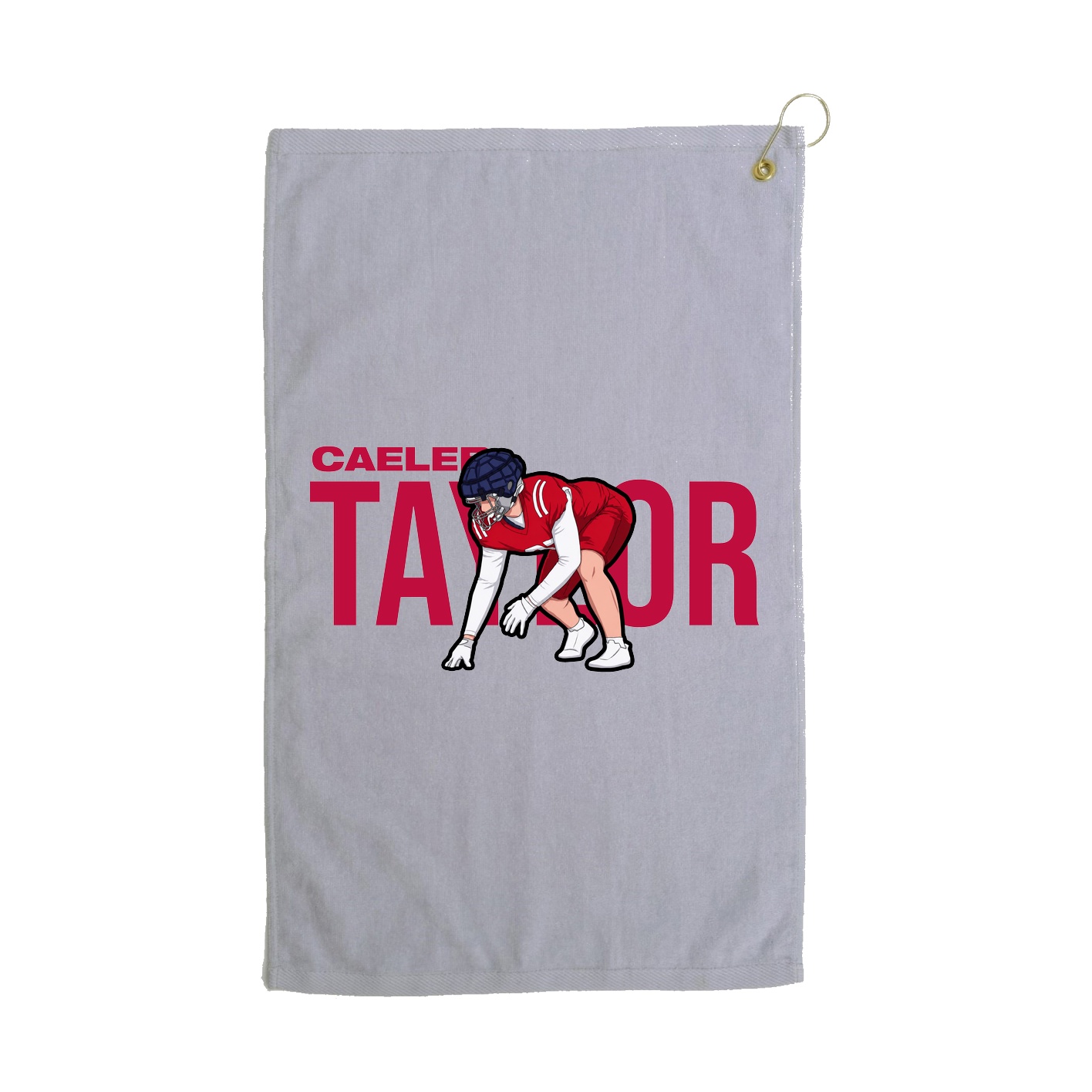 Golf Towel — Player Name in Grey