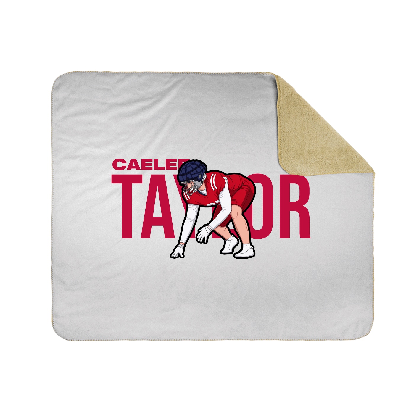 Throw Blanket — Player Name in White