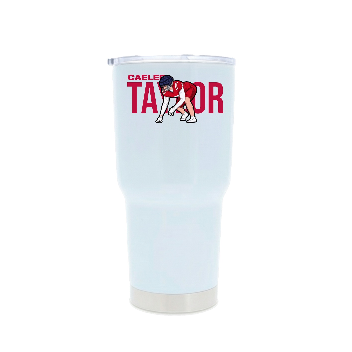 30oz Stainless Steel Tumbler — Player Name in White