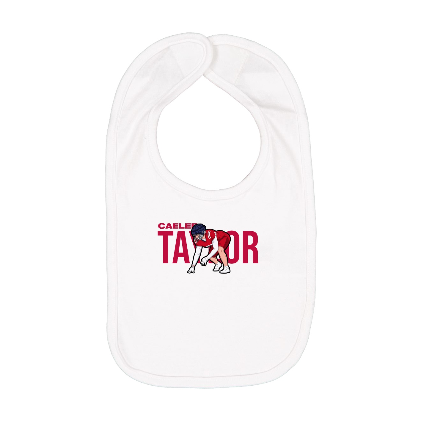 Infant Bib — Player Name in White