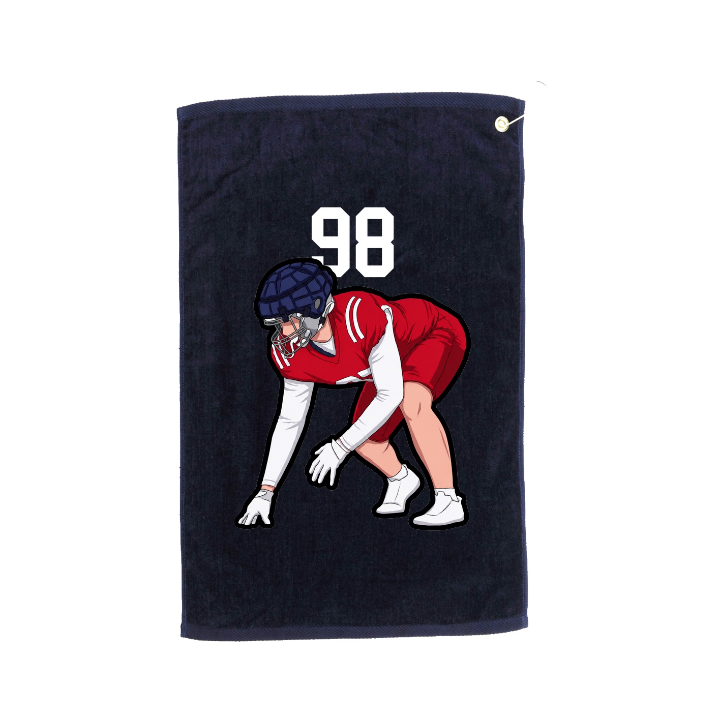Golf Towel — Number Top in Navy