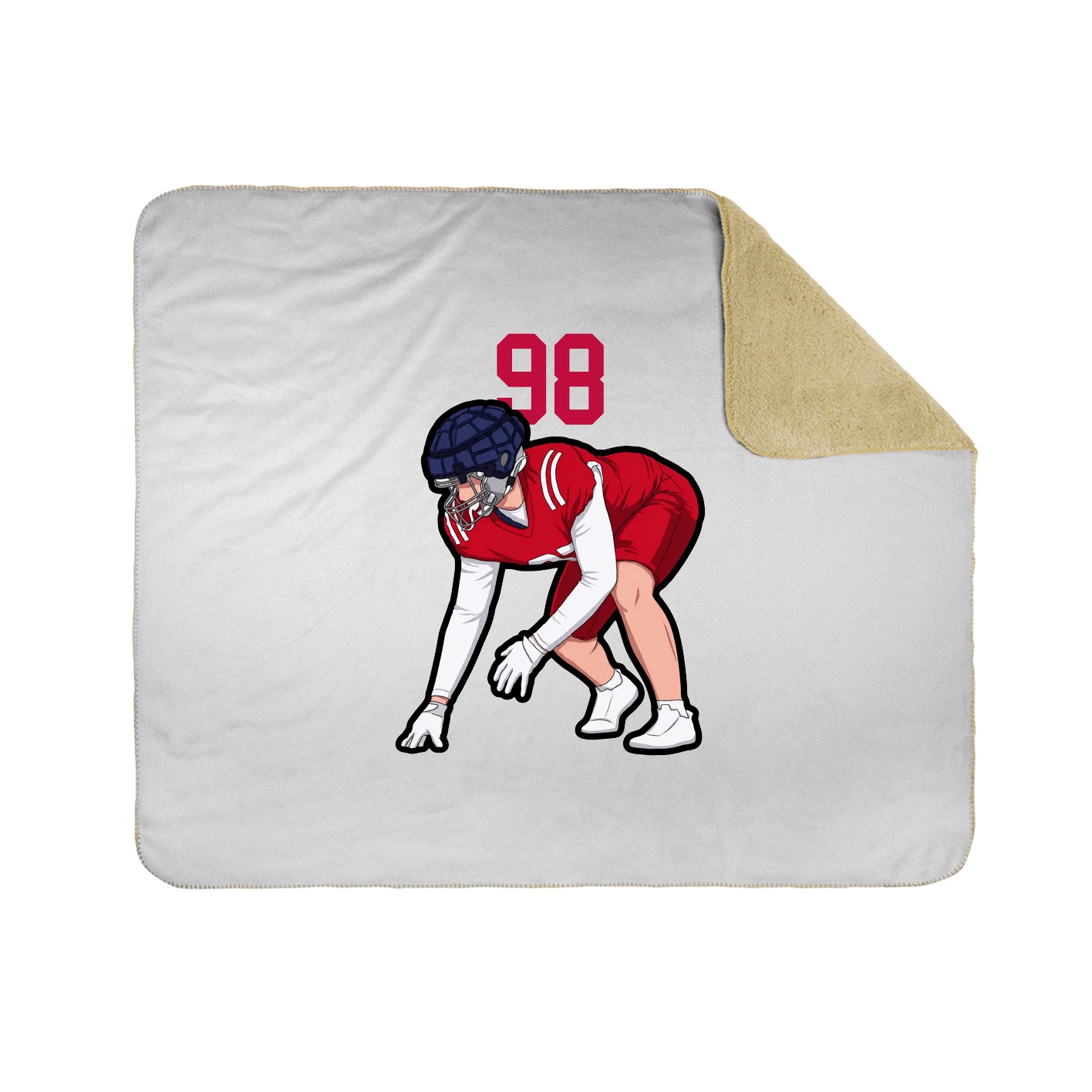 Throw Blanket — Number Top in White