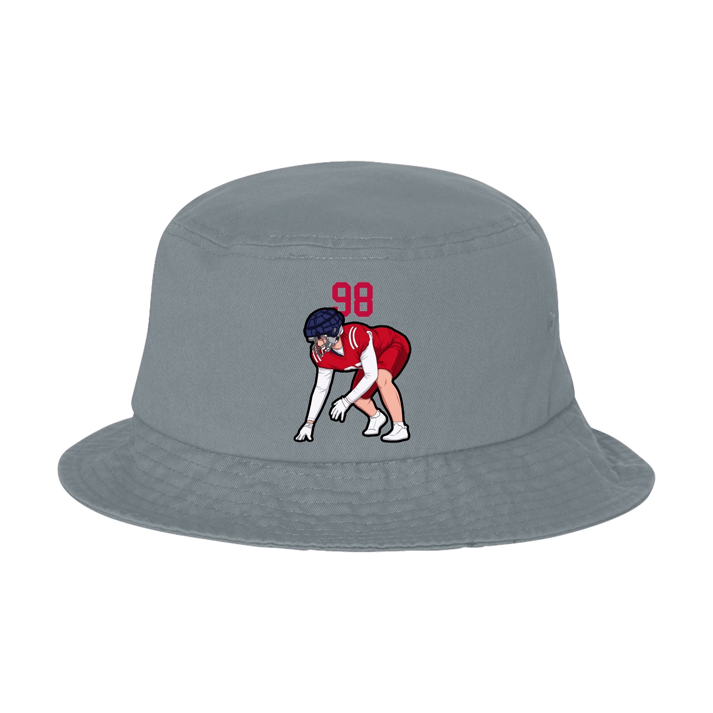 Bucket Cap — Number Top in Grey