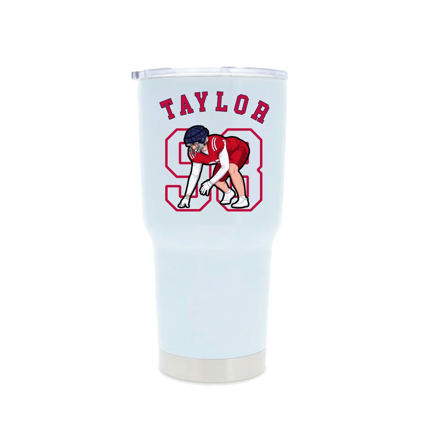 30oz Stainless Steel Tumbler — Shirsey Arch in White