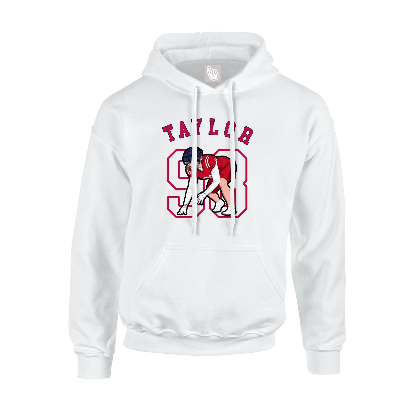Youth Hoodie — Shirsey Arch in White