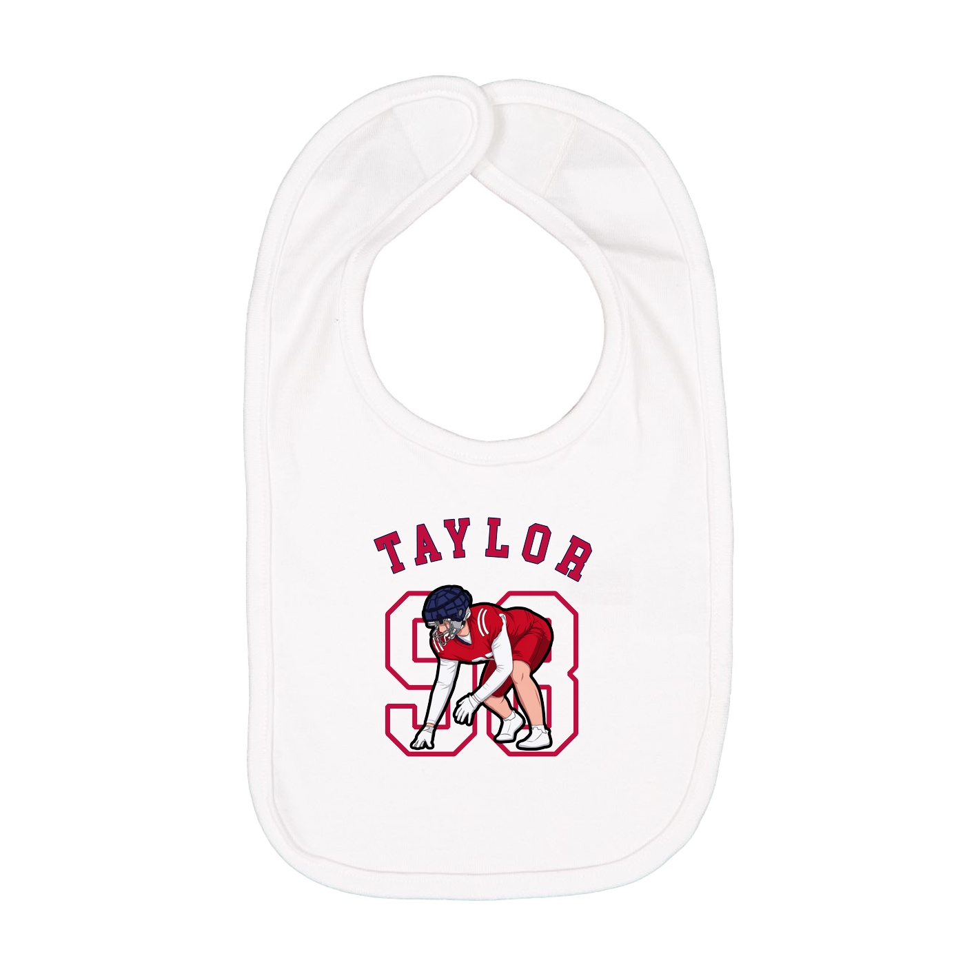 Infant Bib — Shirsey Arch in White