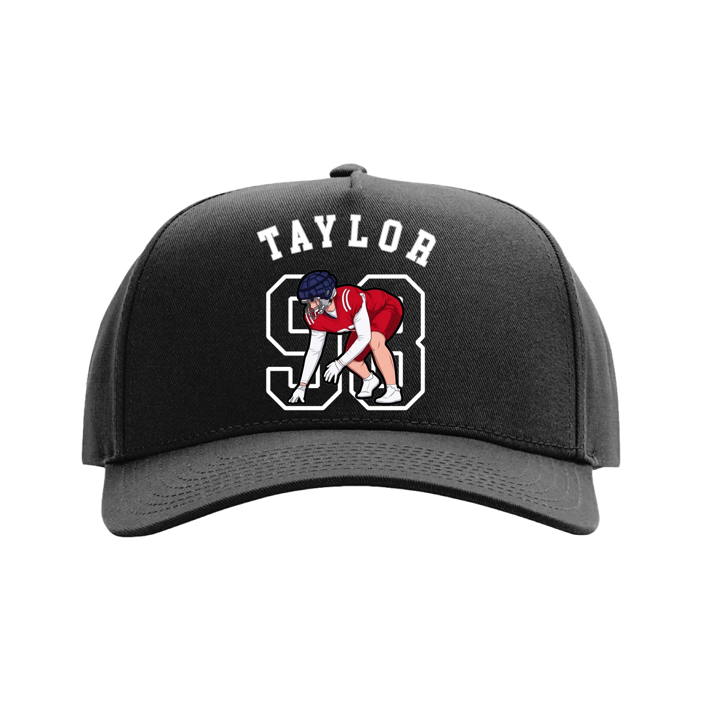 Full Fabric Five-Panel Champ Cap — Shirsey Arch in Black