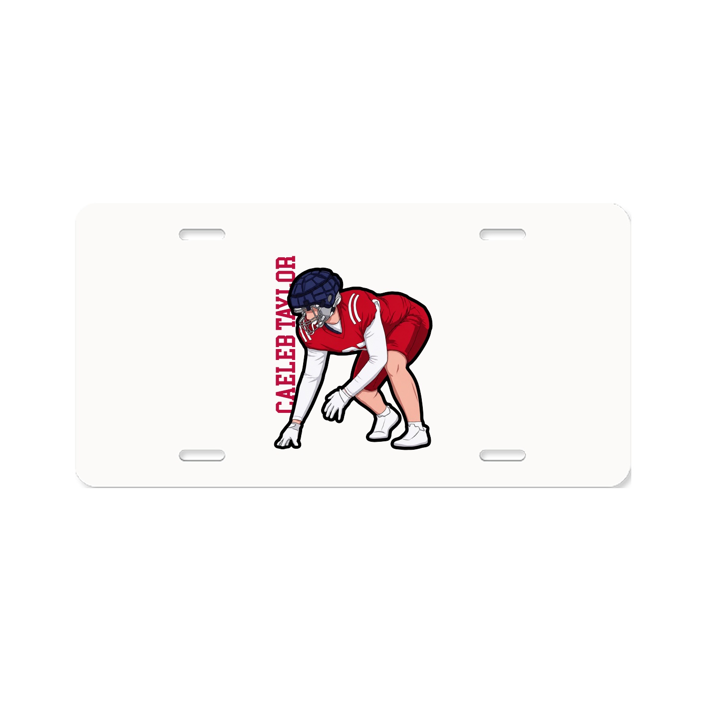 License Plate — Name Vertical in Classic